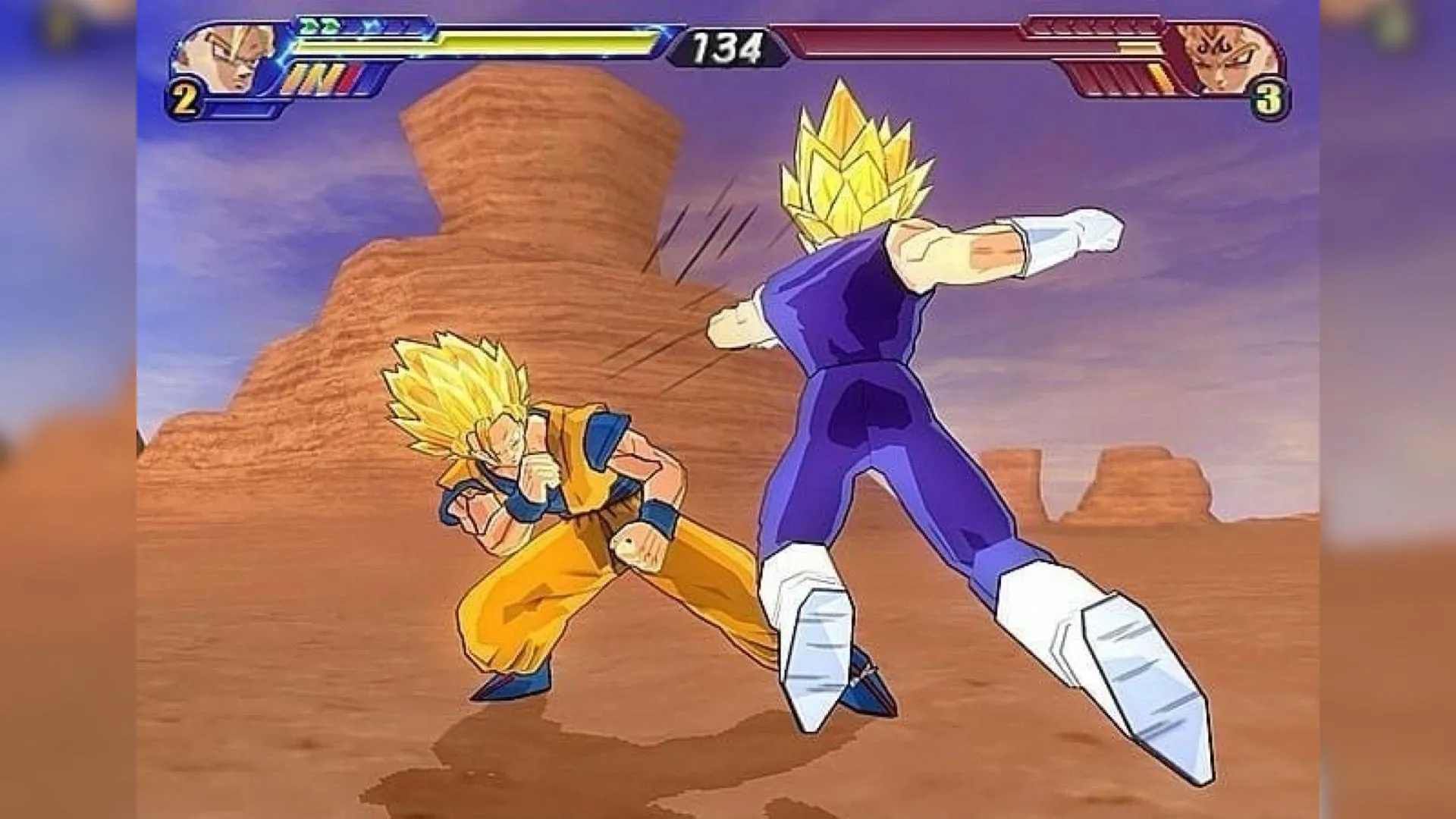 Giao chiến kịch tính trong Dragon Ball Z: Budokai Tenkaichi 3, thể hiện phong cách chiến đấu trên không của series