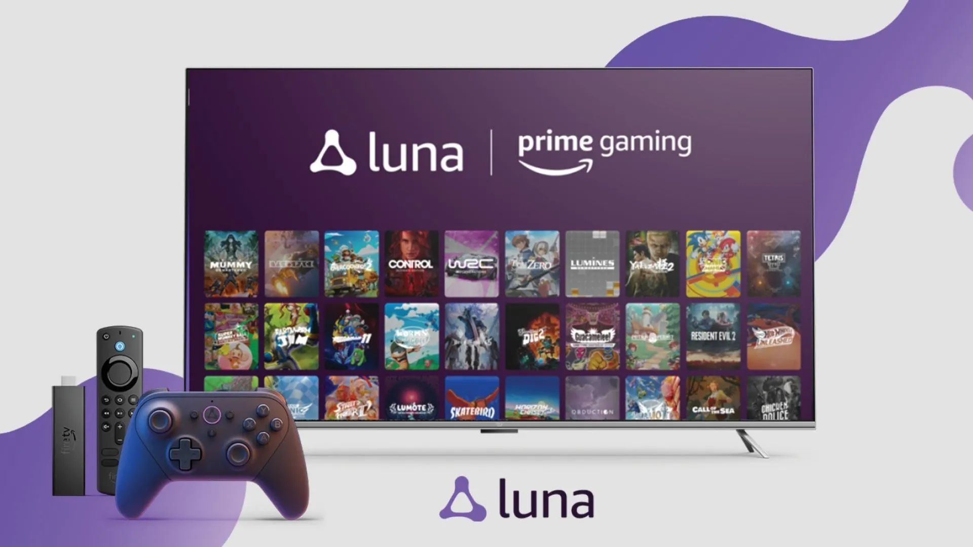 Giao diện Amazon Luna hiển thị lựa chọn game và kênh thuê bao