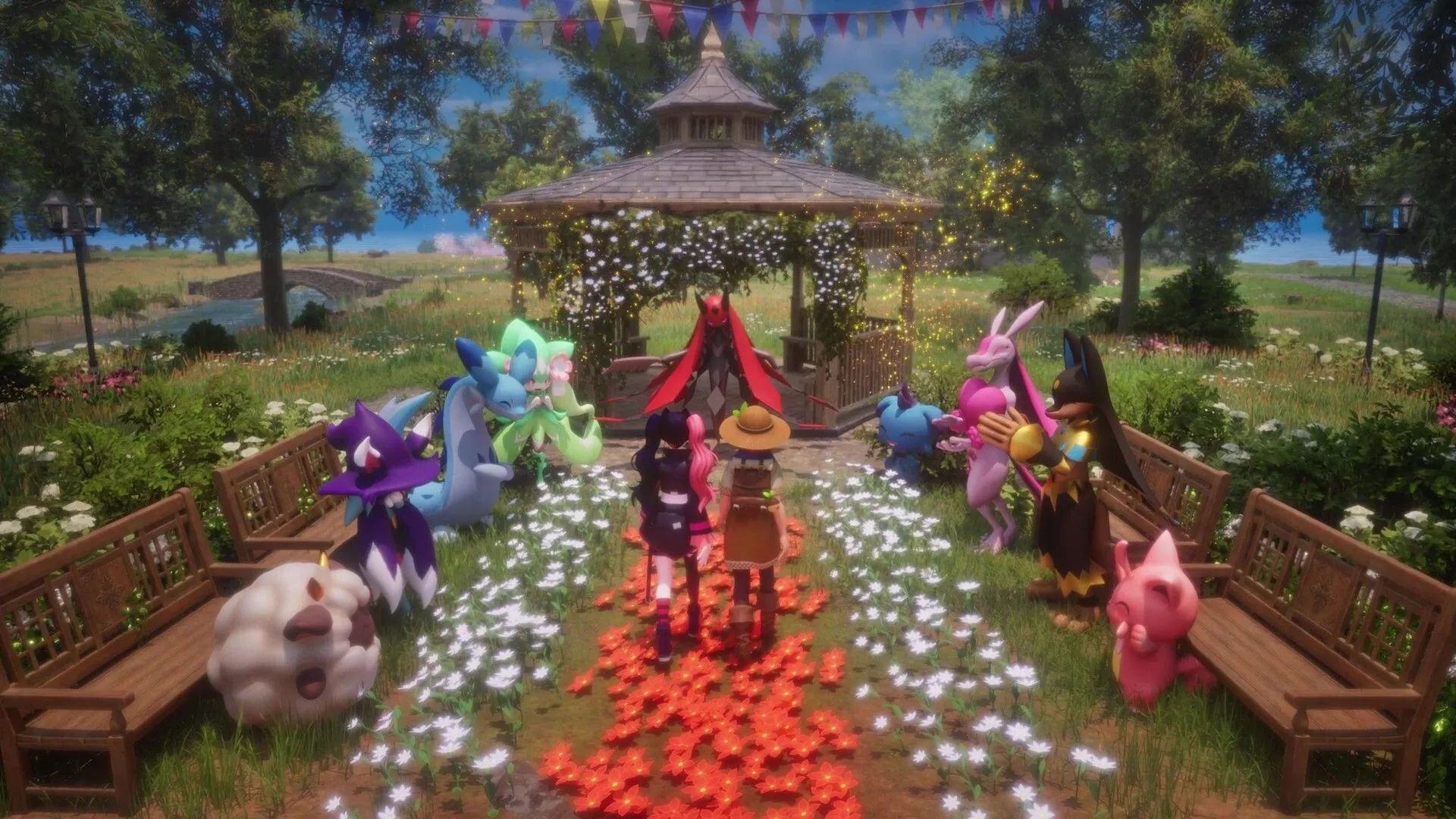 Giao diện cửa hàng và hoạt động xã hội trong Palfarm, ví dụ hệ thống hôn nhân và shop