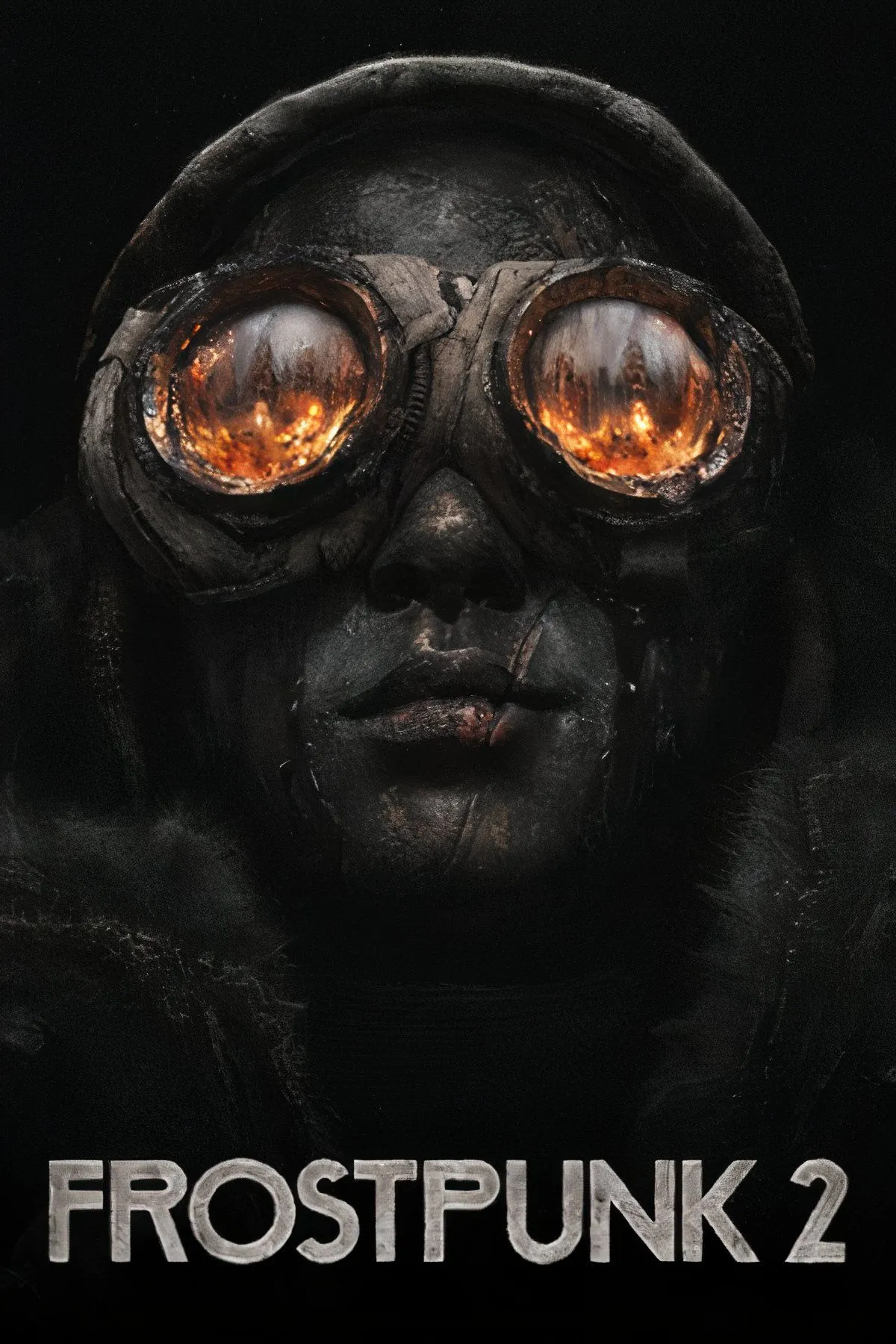 Giao diện Frostpunk 2 với phong cách steampunk và cảnh phố băng giá trên PS5