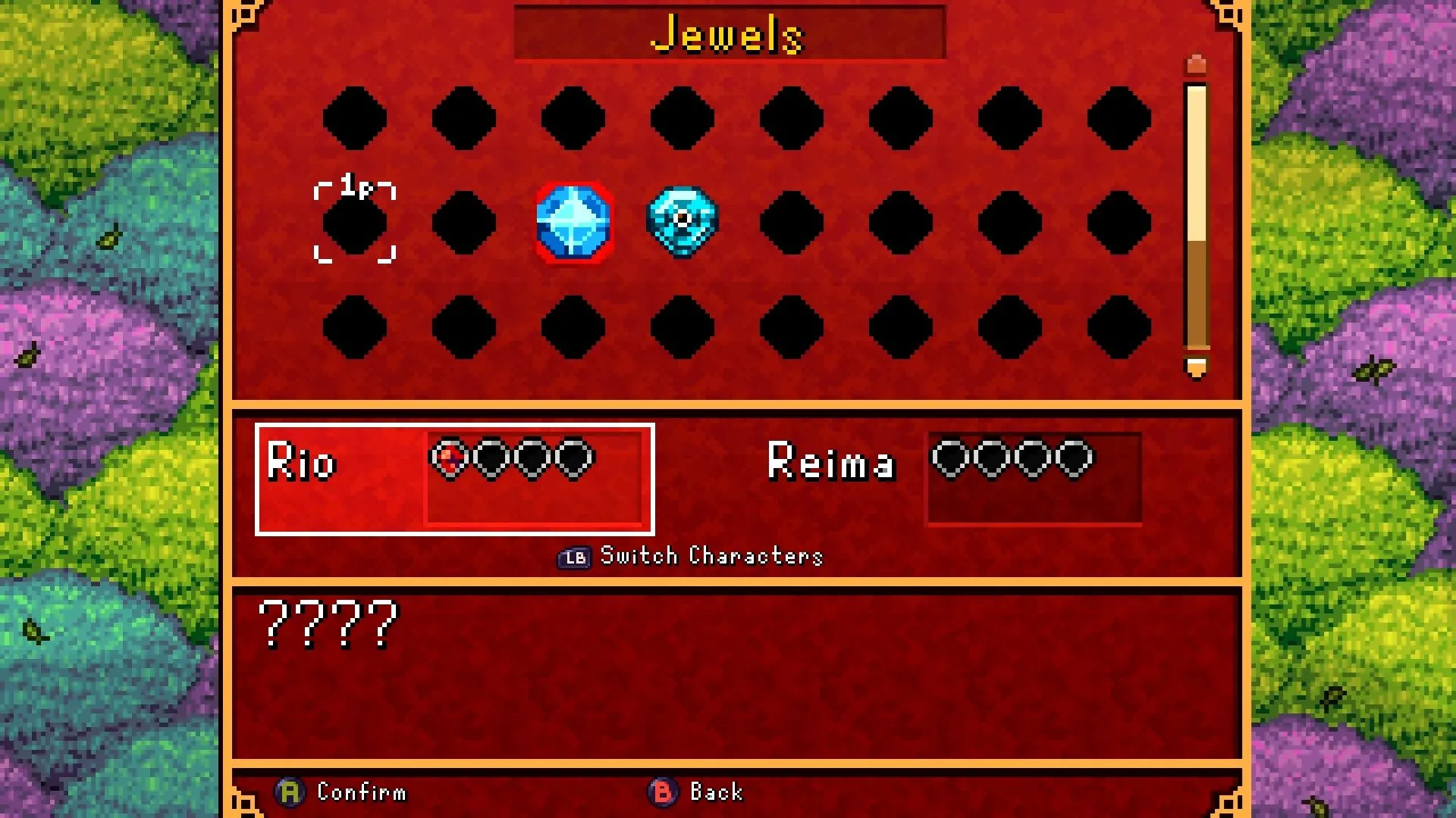 Giao diện hệ thống jewel và inventory, bố cục rõ ràng nhưng giới hạn thao tác