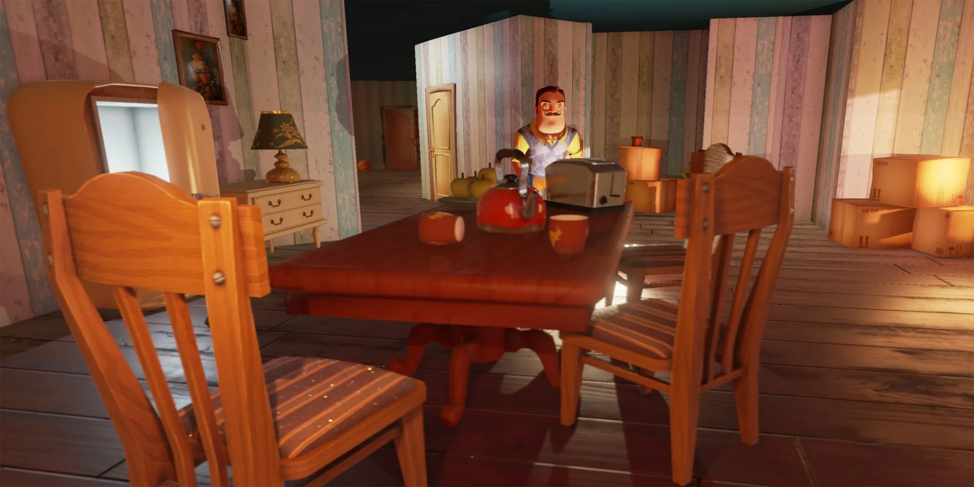 Giao diện Hello Neighbor, game khám phá và ẩn nấp phù hợp cho thiếu niên