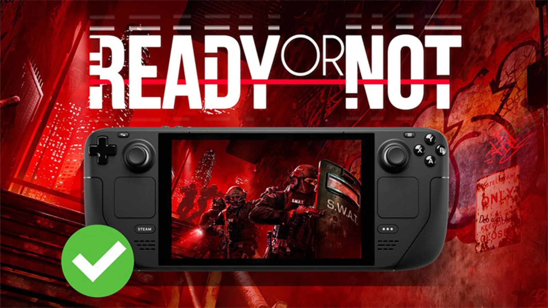 Giao diện thông báo Ready or Not đạt Steam Deck Verified trên Steam