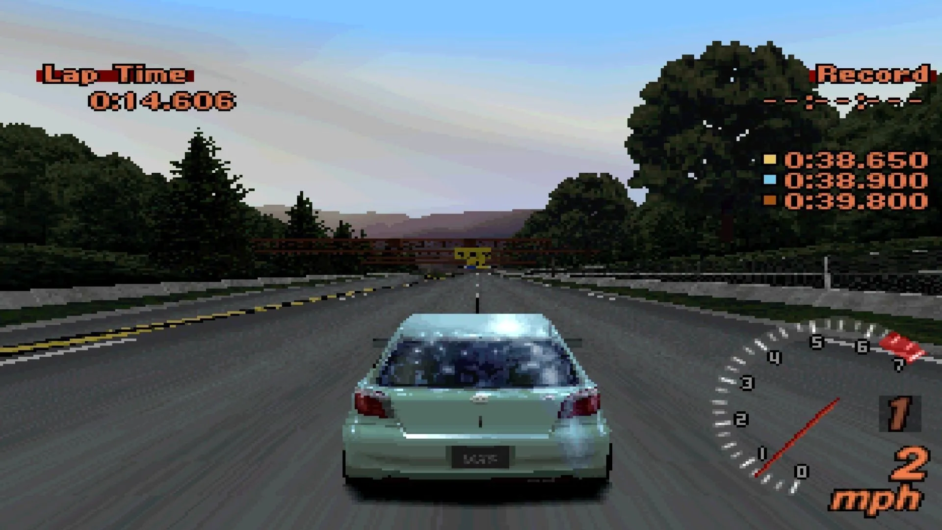 Gran Turismo 2 poster và giao diện đua trên PS1