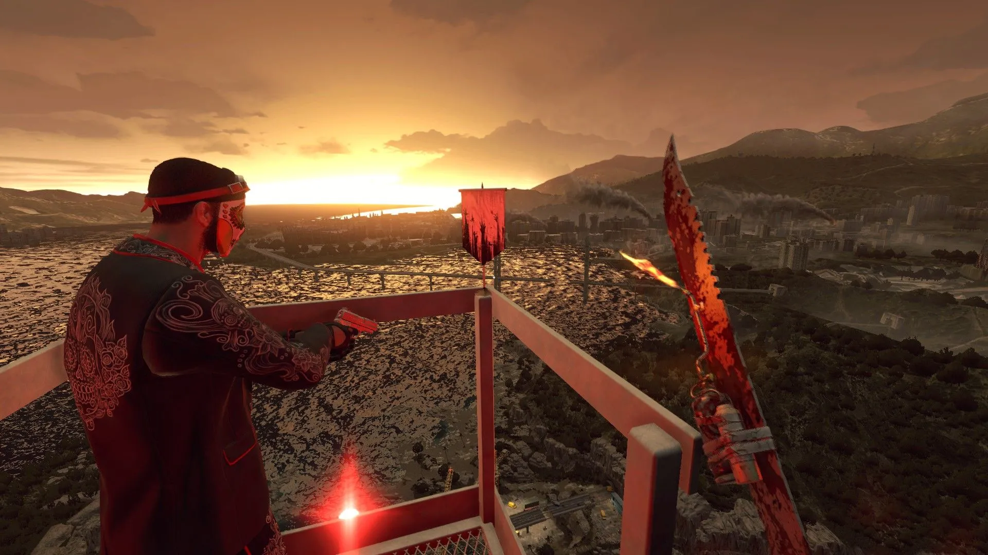 Harran trong Dying Light thể hiện mạng lưới mái nhà và tuyến parkour đa tầng