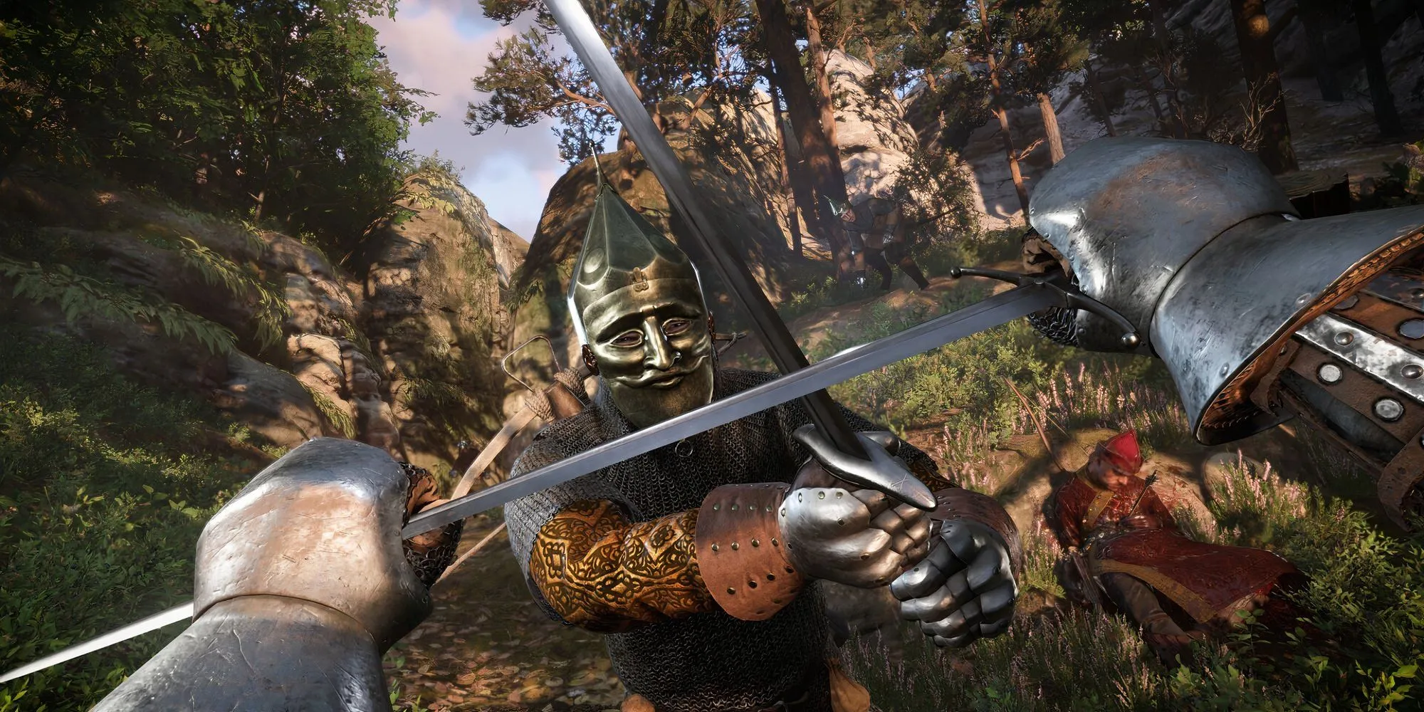 Henry giao tranh trong Kingdom Come: Deliverance 2, thể hiện tính chiến thuật và phản xạ trong combat