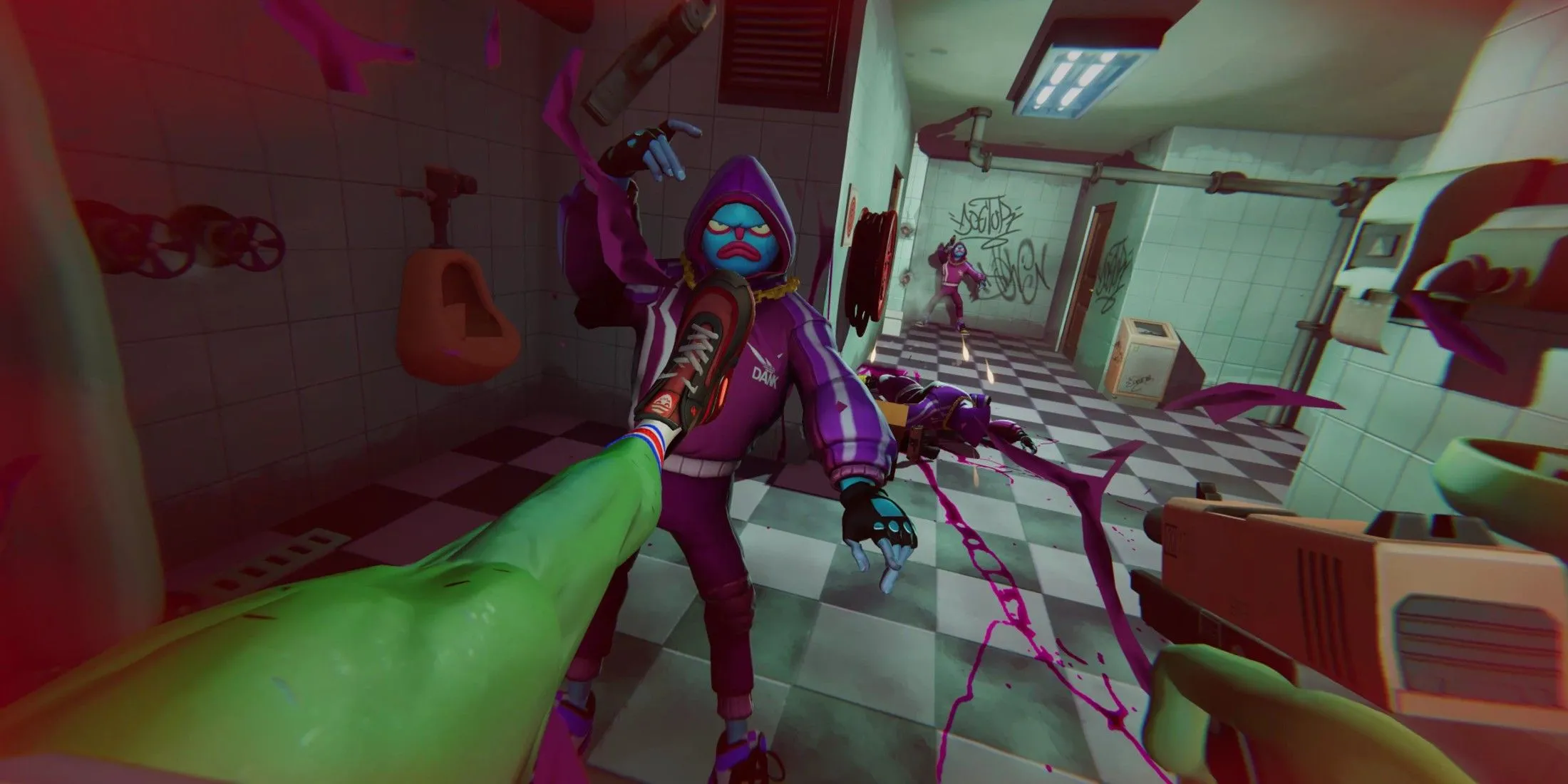 Hình ảnh Anger Foot — gameplay nhanh, sát thương tức thời và môi trường thiết kế để chuỗi hành động