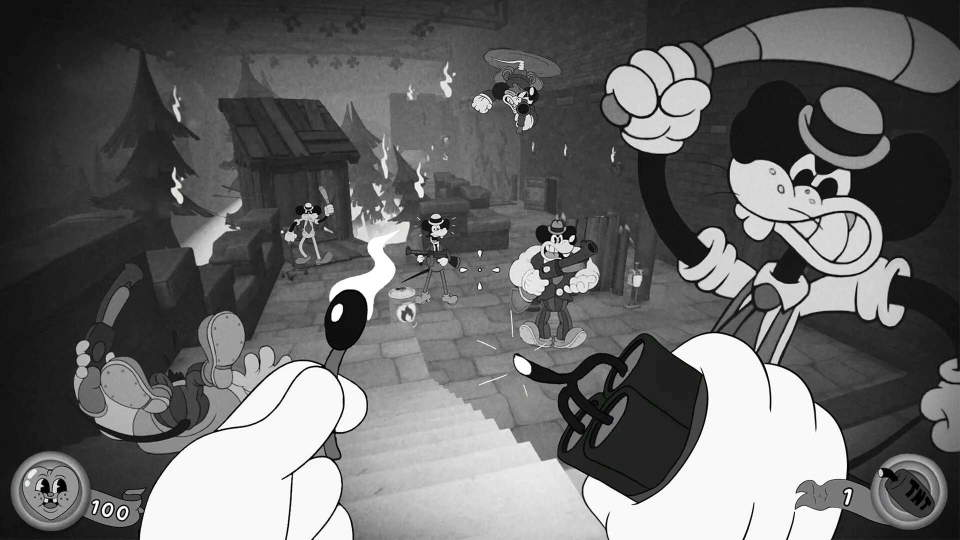 Hình ảnh art style của Mouse: P.I. For Hire gợi nhắc hoạt hình cổ điển nhưng cần gameplay hỗ trợ