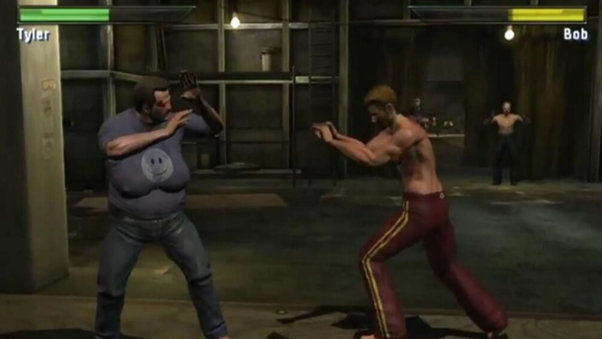 Hình ảnh bối cảnh bạo lực trong Fight Club trên PS2
