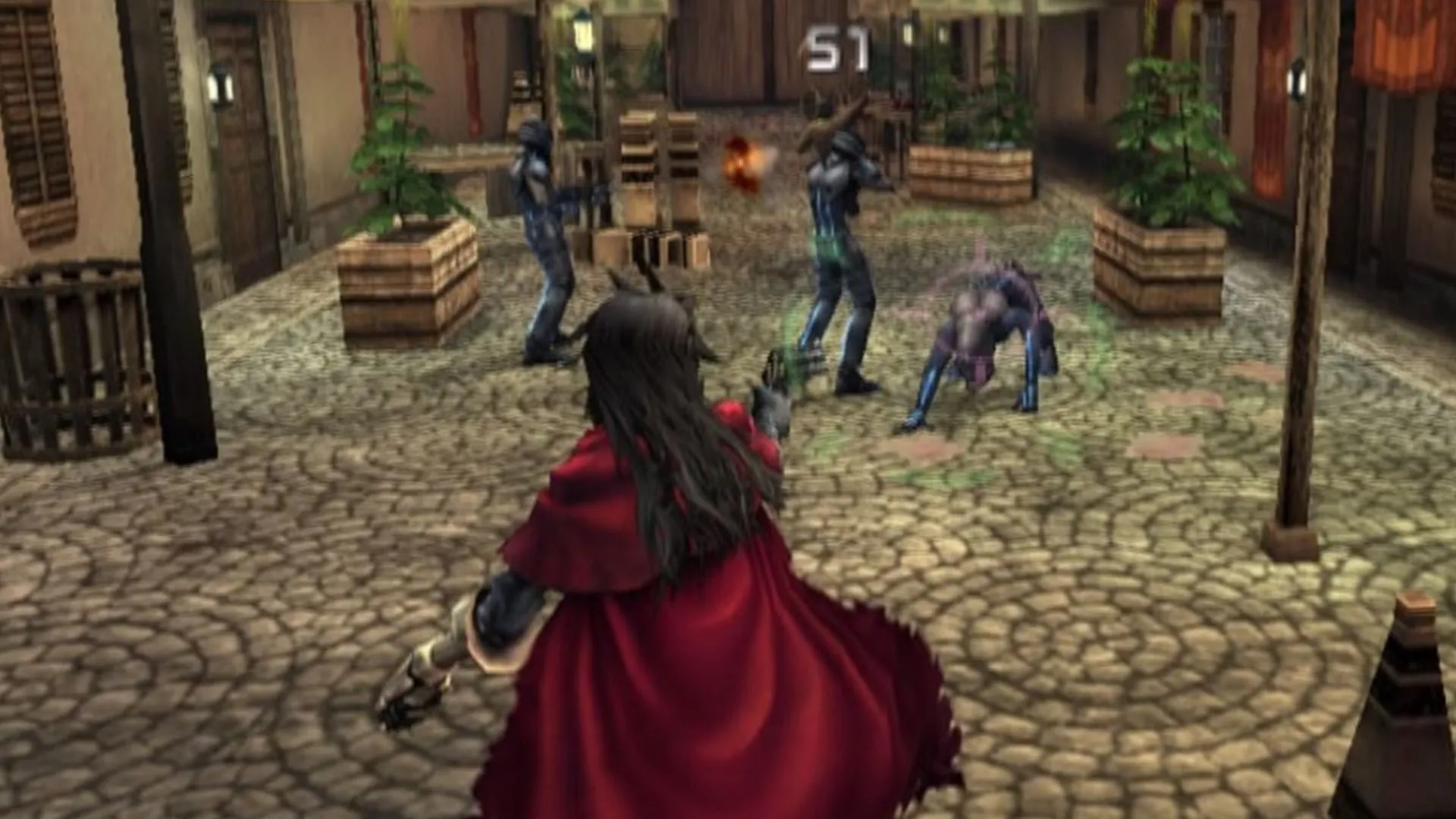 Hình ảnh Dirge of Cerberus trên PS2, cảnh chiến đấu của Vincent