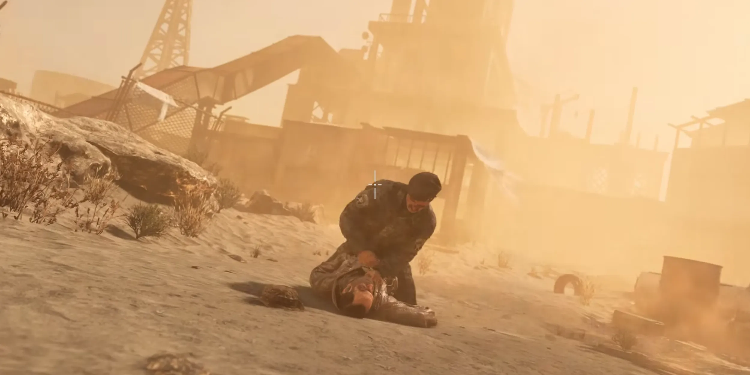 Hình ảnh không gian triển lãm trong credit Modern Warfare 2