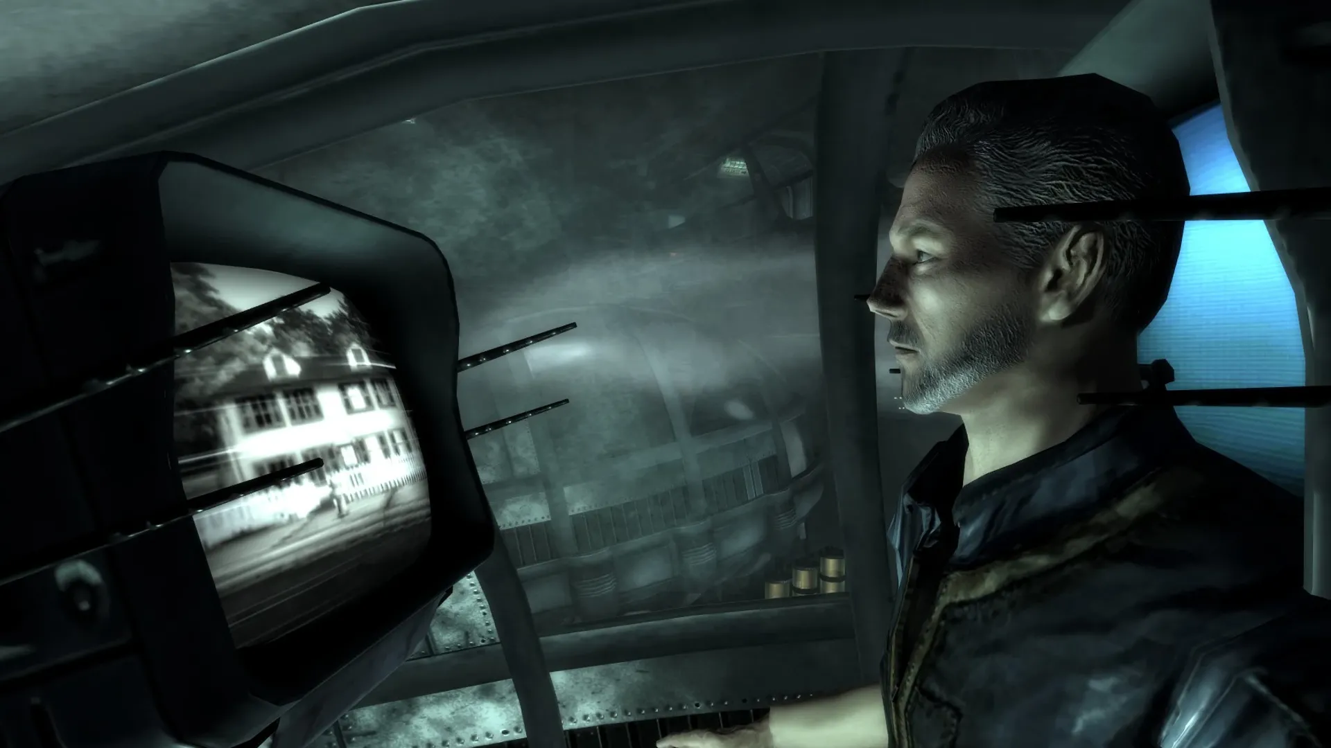 Hình ảnh nhân vật James do Liam Neeson đảm nhiệm trong Fallout 3, biểu trưng cho mối quan hệ cha-con và động lực chính của cốt truyện