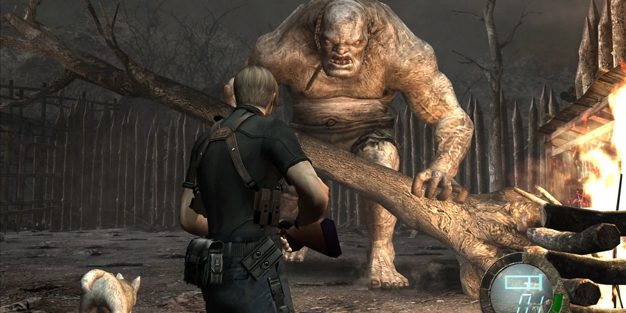 Hình ảnh Resident Evil 4 HD, minh họa không khí kinh dị và góc nhìn over-the-shoulder đặc trưng của dòng game