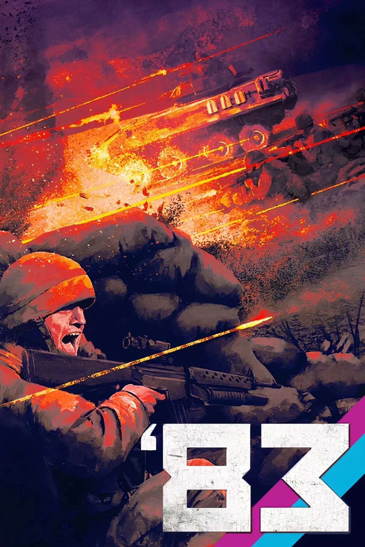 Hình ảnh tổng hợp '83: vũ khí và bản đồ minh họa phong cách chiến tranh lạnh 1983