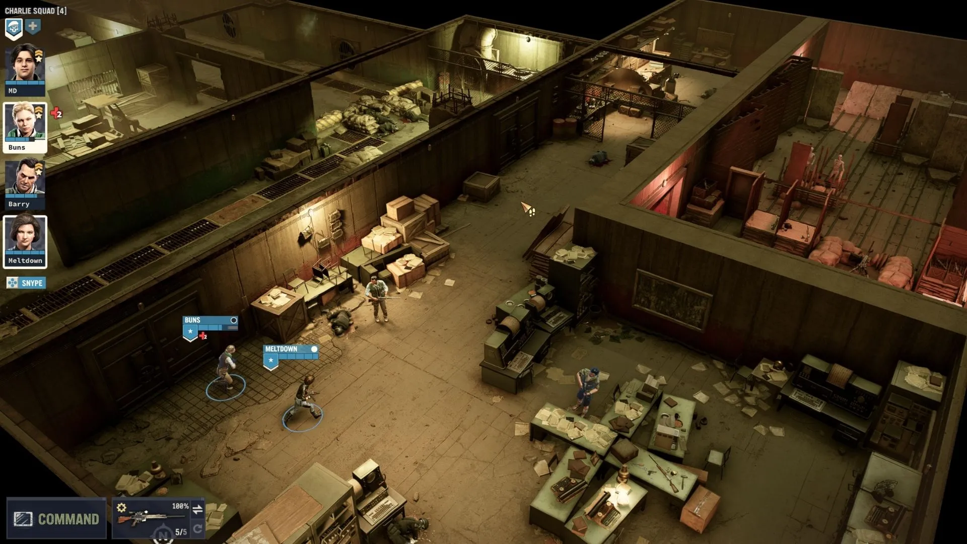 Hình chụp giao diện chiến thuật của Jagged Alliance 3 thể hiện bản đồ và unit chiến đấu