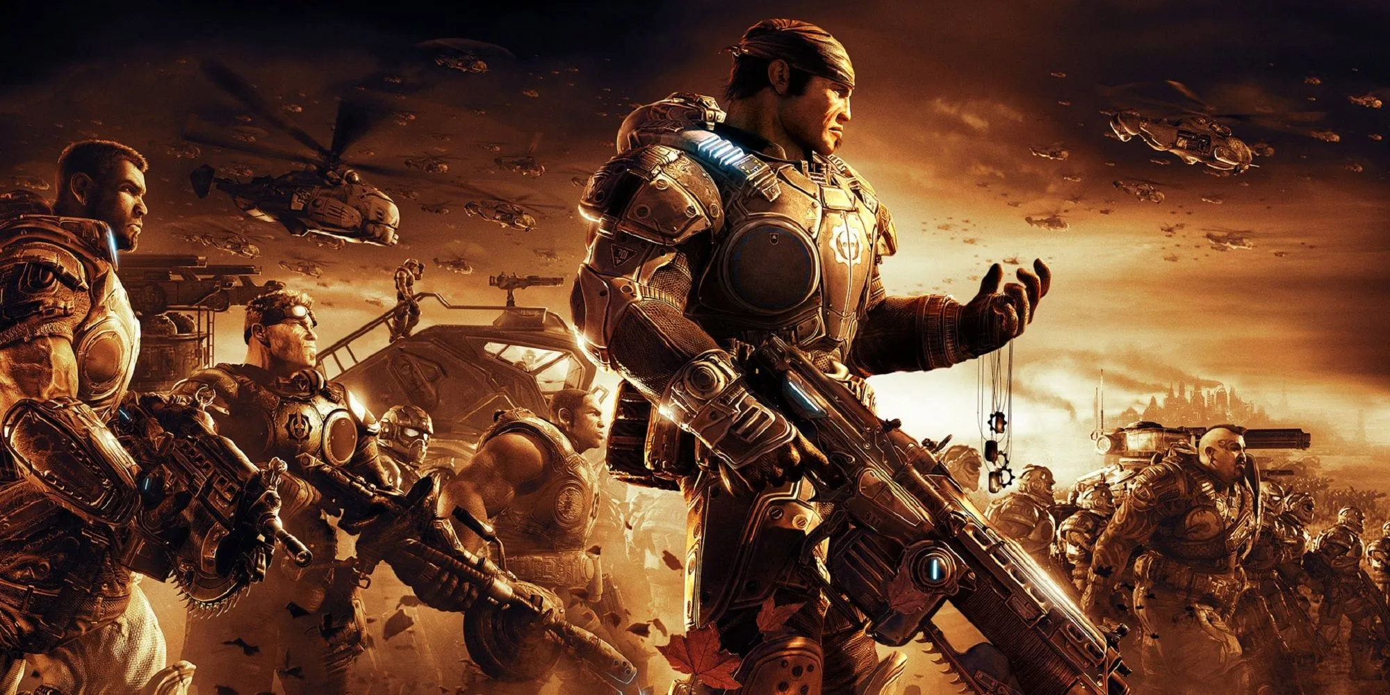 Hình minh họa các nhân tố biểu tượng trong Gears of War 2: trận chiến dưới lòng đất và cảm xúc nhân vật mạnh mẽ