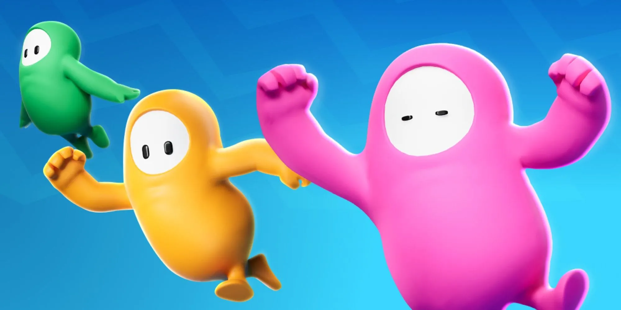 Hình nền Fall Guys với nhiều nhân vật màu sắc đang tranh tài