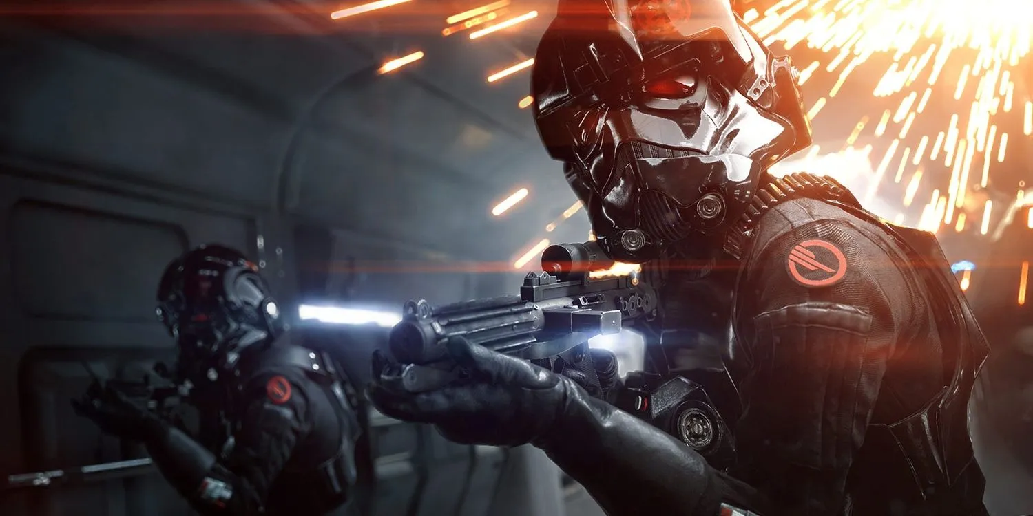 Iden Versio và Inferno Squad trong Battlefront II, cảnh campaign có mâu thuẫn tông màu