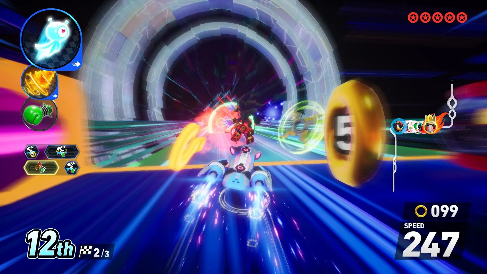 Inventory Plus cho phép giữ ba item cùng lúc, thay đổi chiến lược dùng item trong Sonic Racing Crossworlds