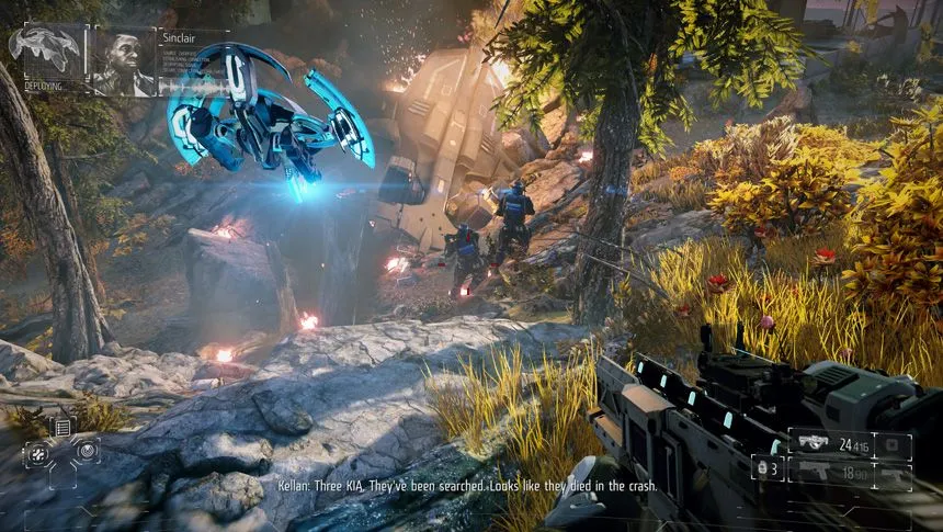 Killzone Shadow Fall - khung cảnh môi trường sci-fi tối màu
