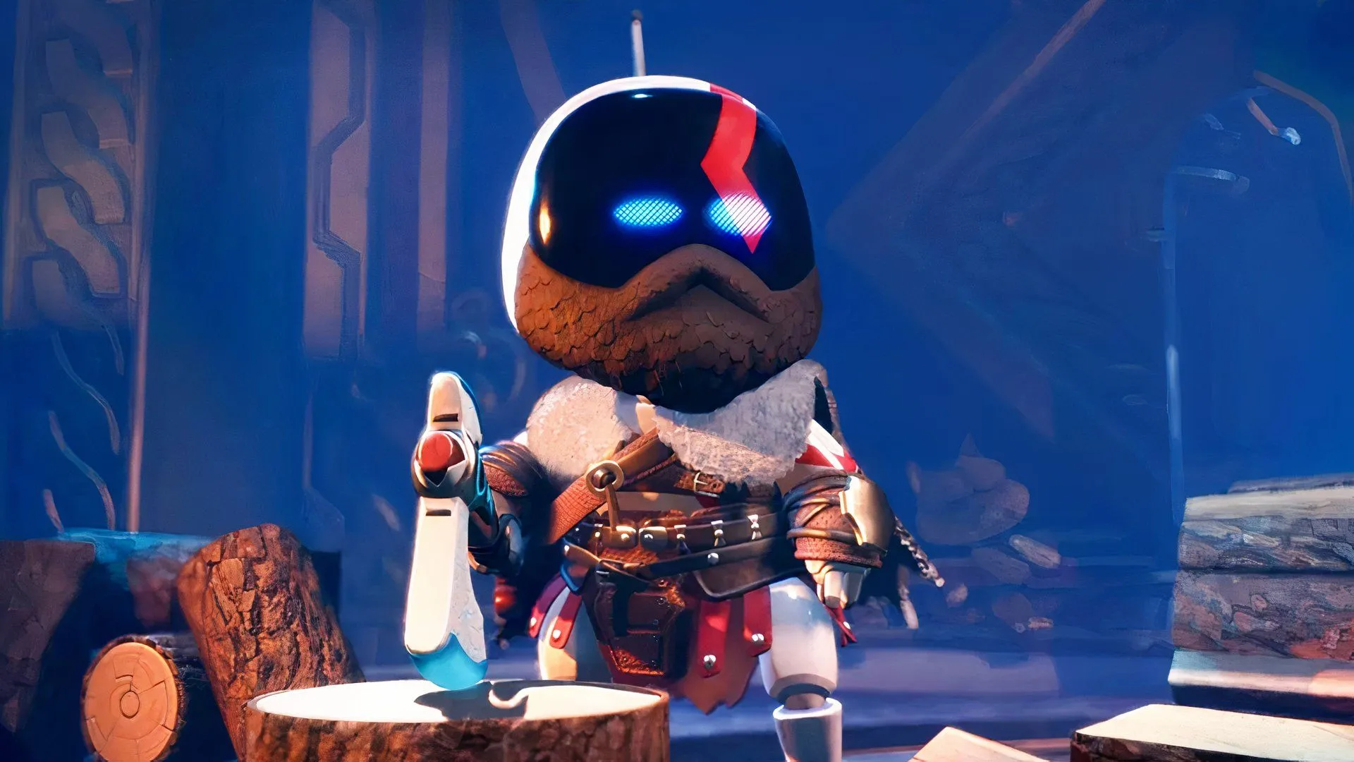 Kratos xuất hiện như chi tiết Easter egg trong bức ảnh quảng bá Astro Bot