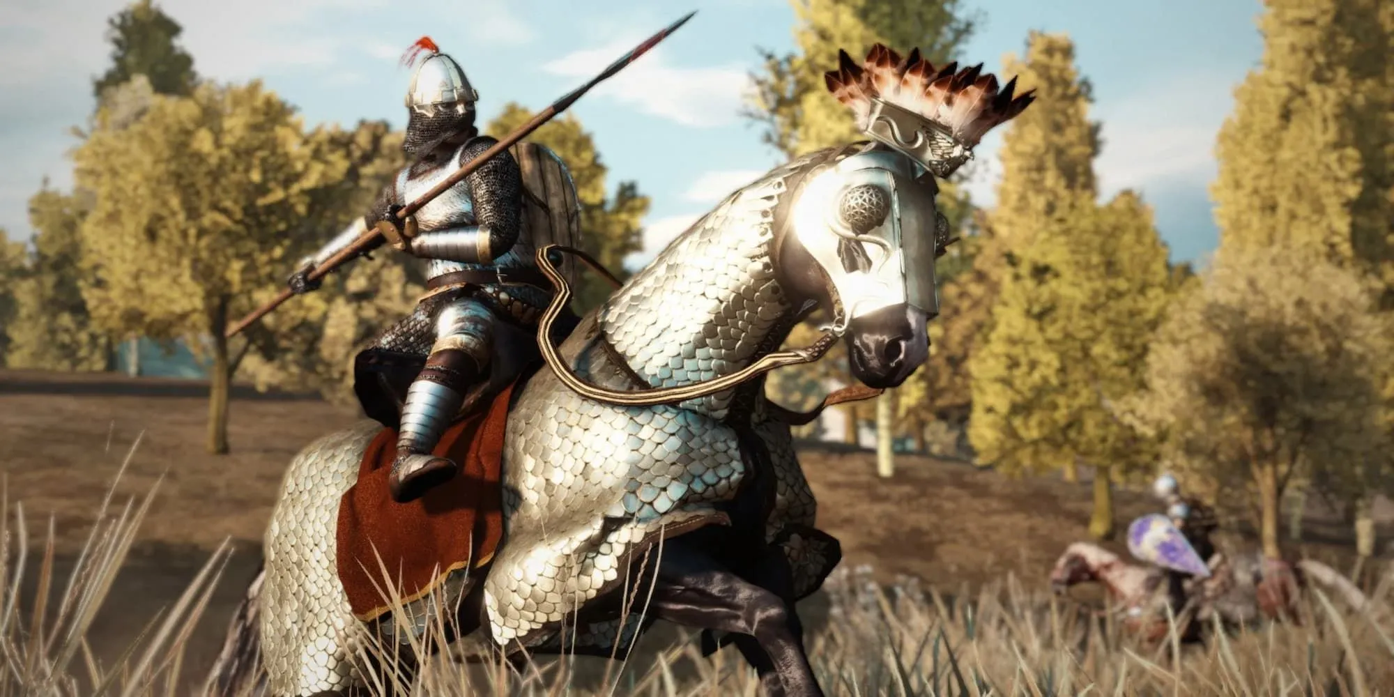 Kỵ binh Imperial Cataphract chuẩn bị tấn công trong Bannerlord — minh họa trận đánh và đơn vị phe phái