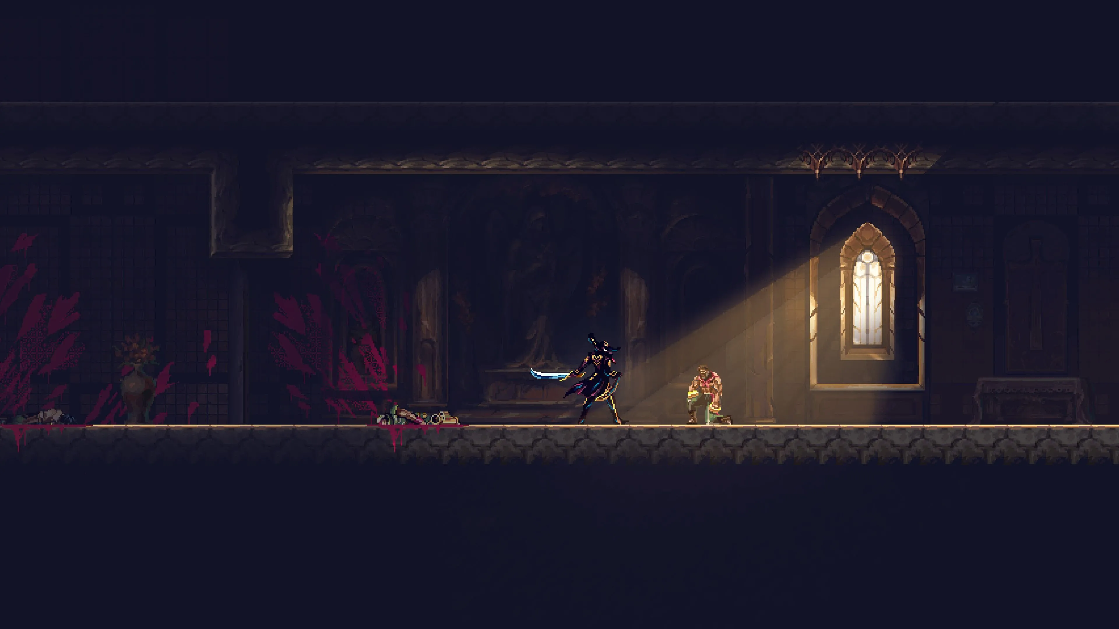 La Sombra đứng trên kẻ thù trong Mariachi Legends, phong cách văn hóa Dia De Los Muertos