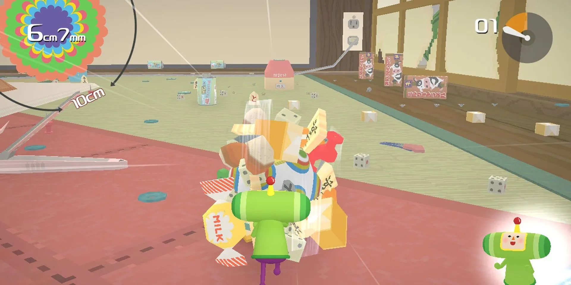 Lăn quả Katamari to dần trong Katamari Damacy Reroll