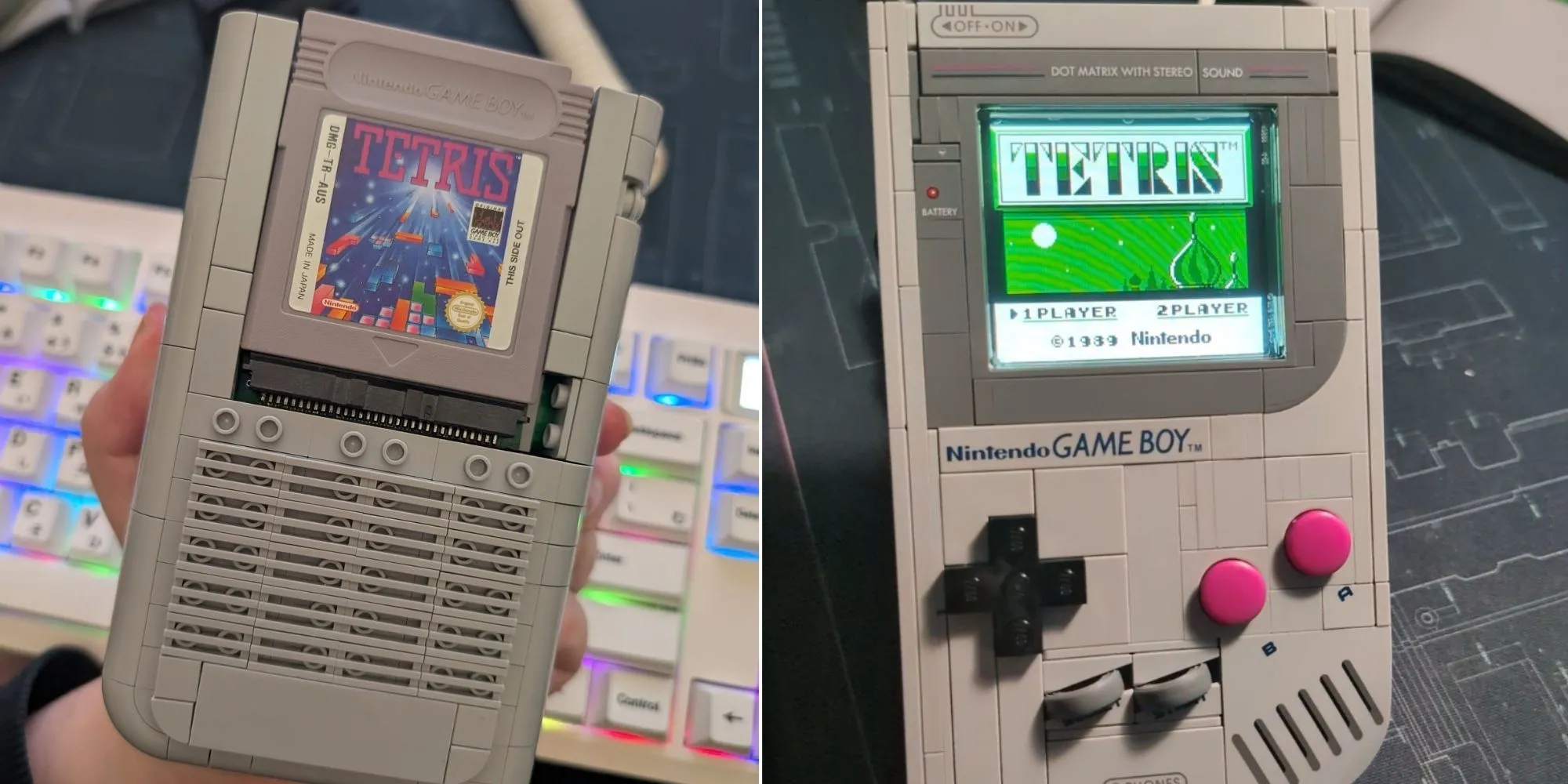 LEGO Game Boy đã mod đang chạy Tetris, minh chứng chức năng