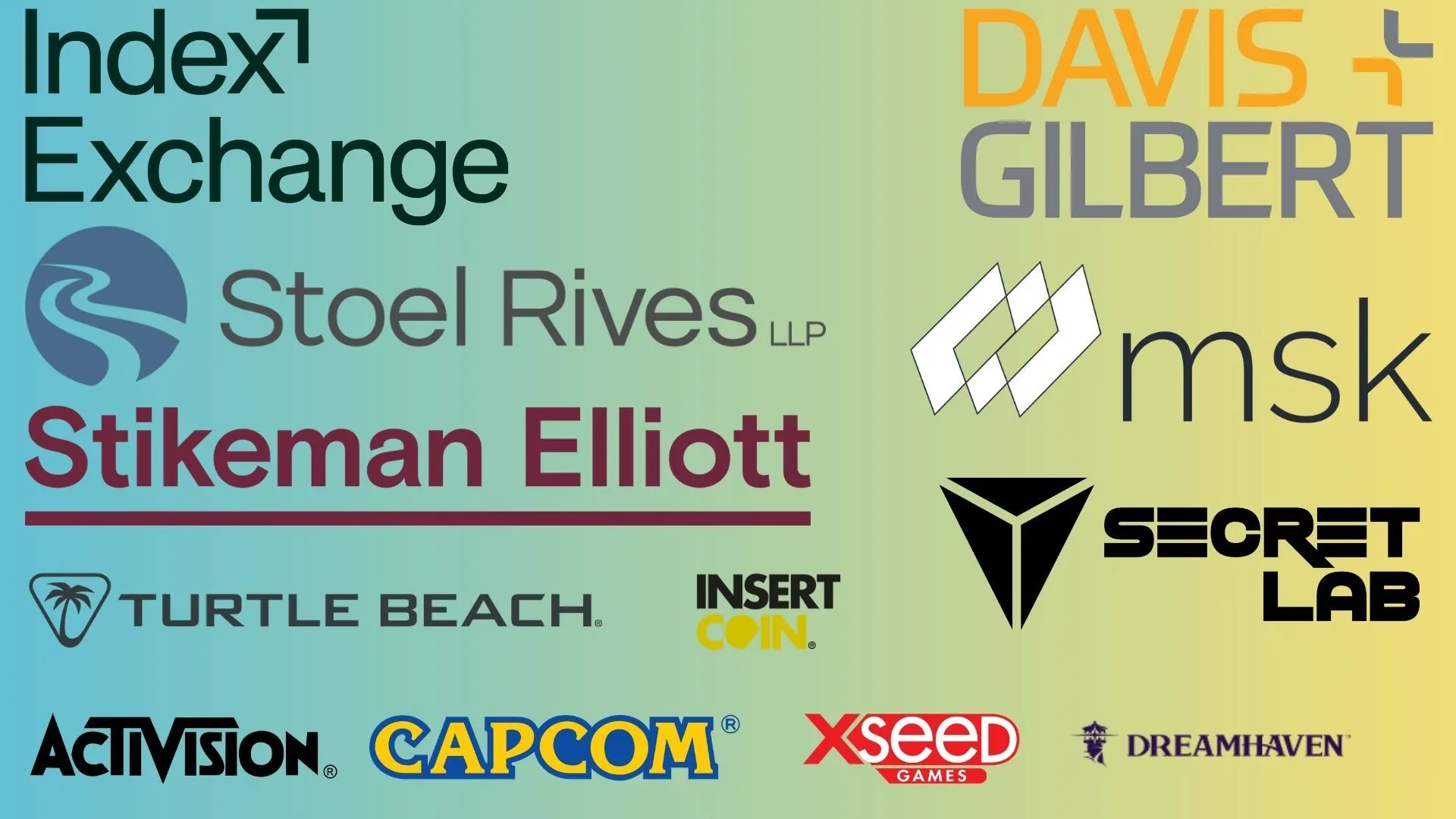 Logos nhà tài trợ chiến dịch Gaming 4 Good hỗ trợ Starlight Gaming Stations