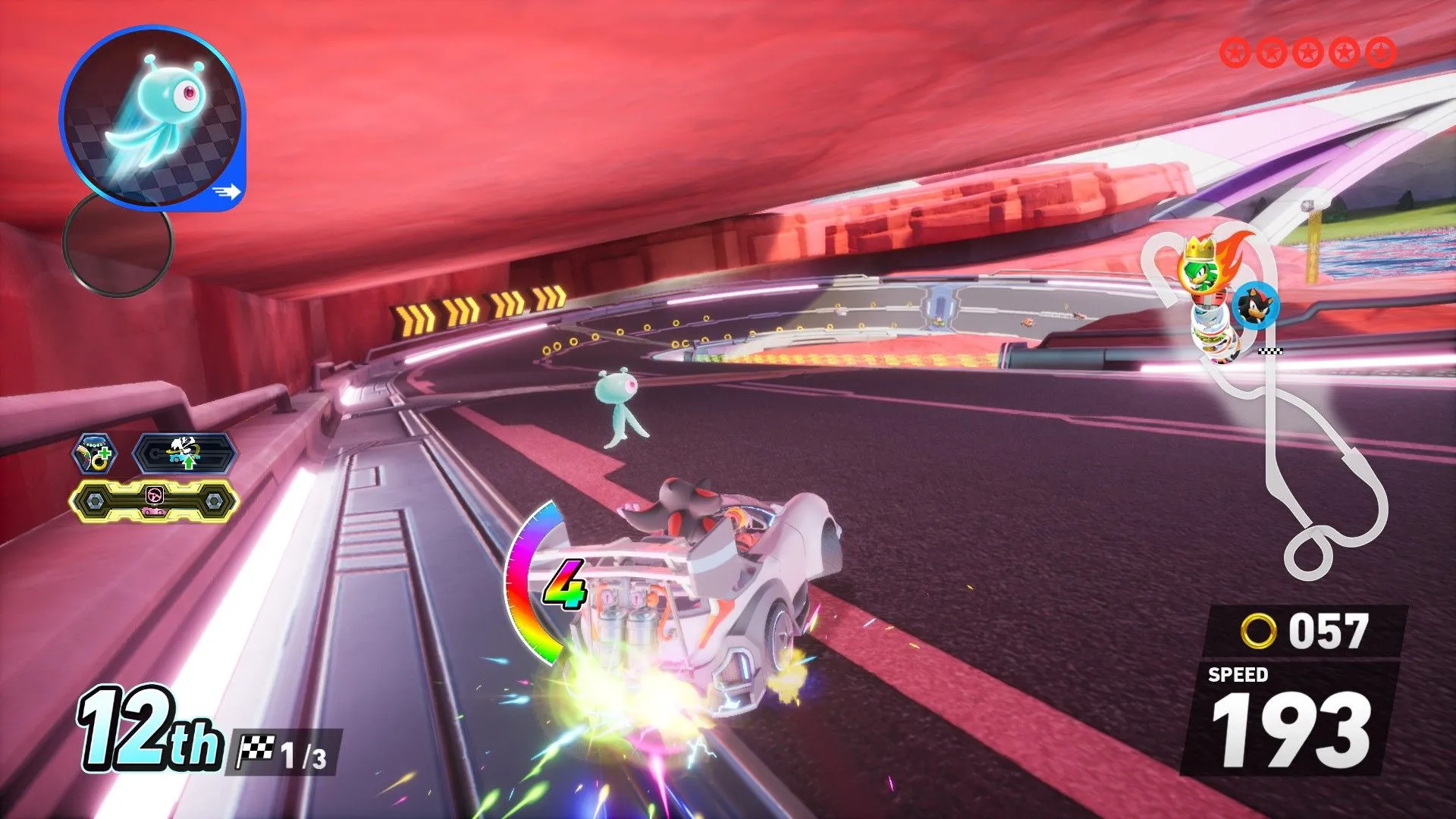 Machine Kits cung cấp +20 chỉ số chuyên biệt cùng hiệu ứng phụ như ring khi charge boost trong Sonic Racing Crossworlds