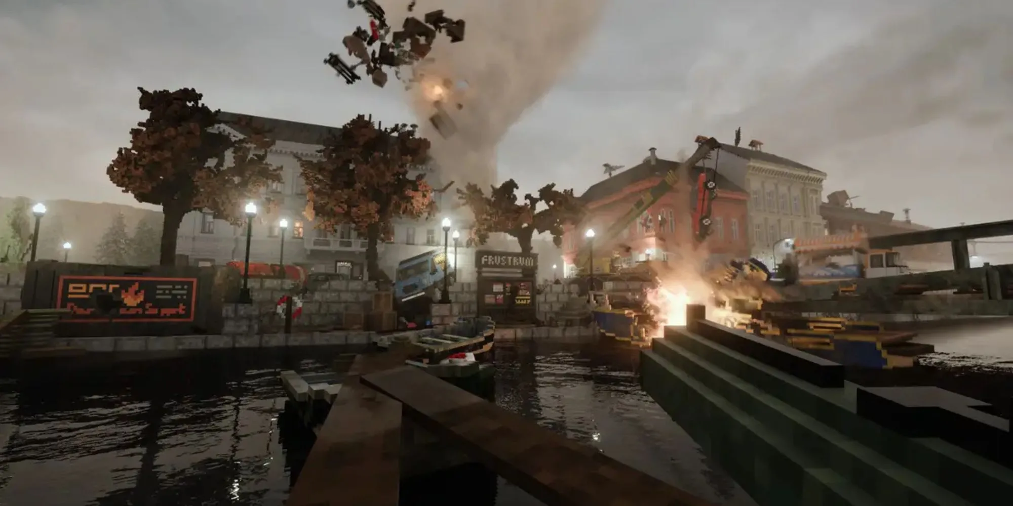 Màn chơi Teardown với hiệu ứng phá hoại và súng