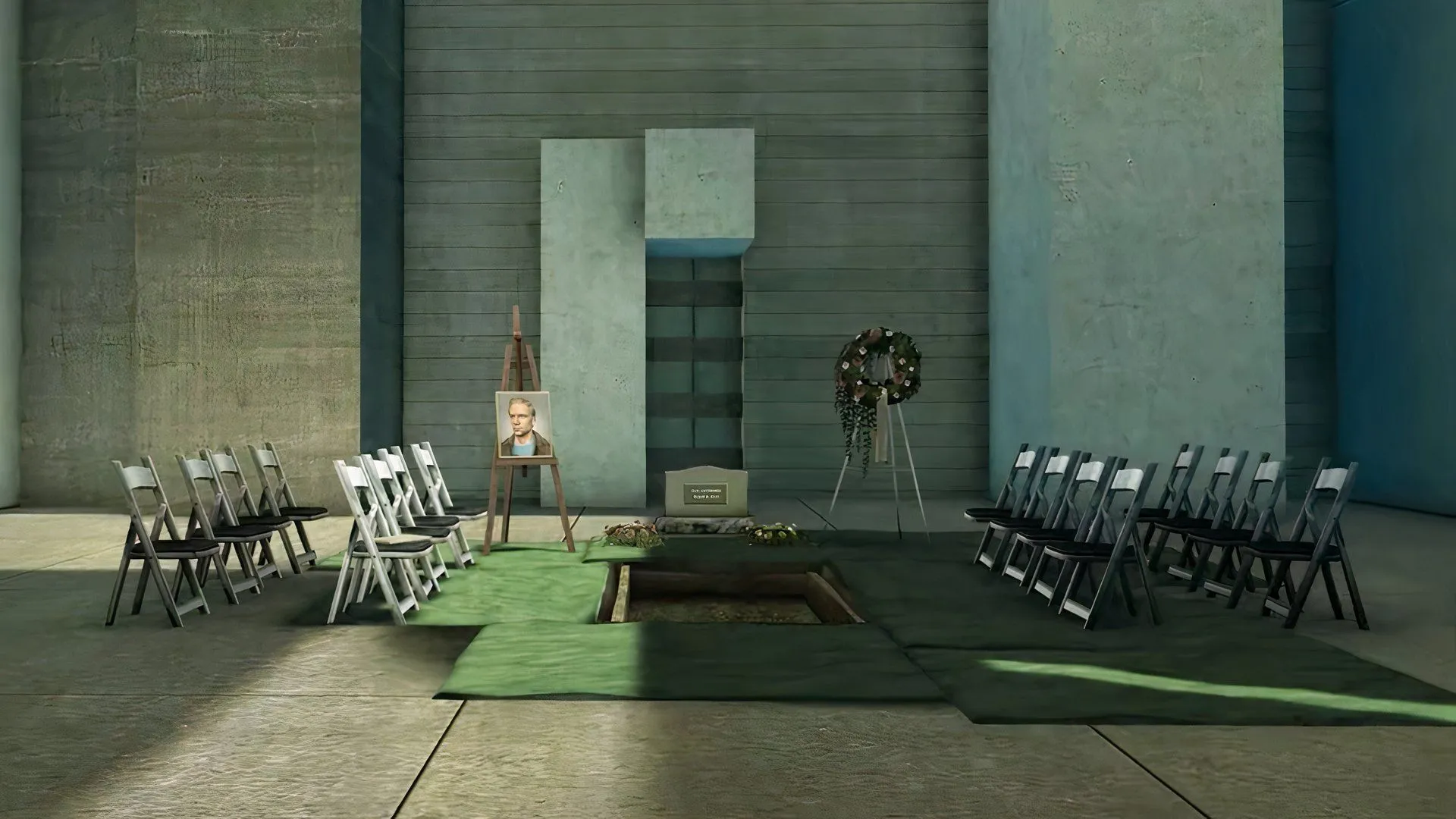 Màn chơi The Lost Archive với khối lập phương trắng thể hiện chuỗi platforming của Desmond trong DLC Revelations