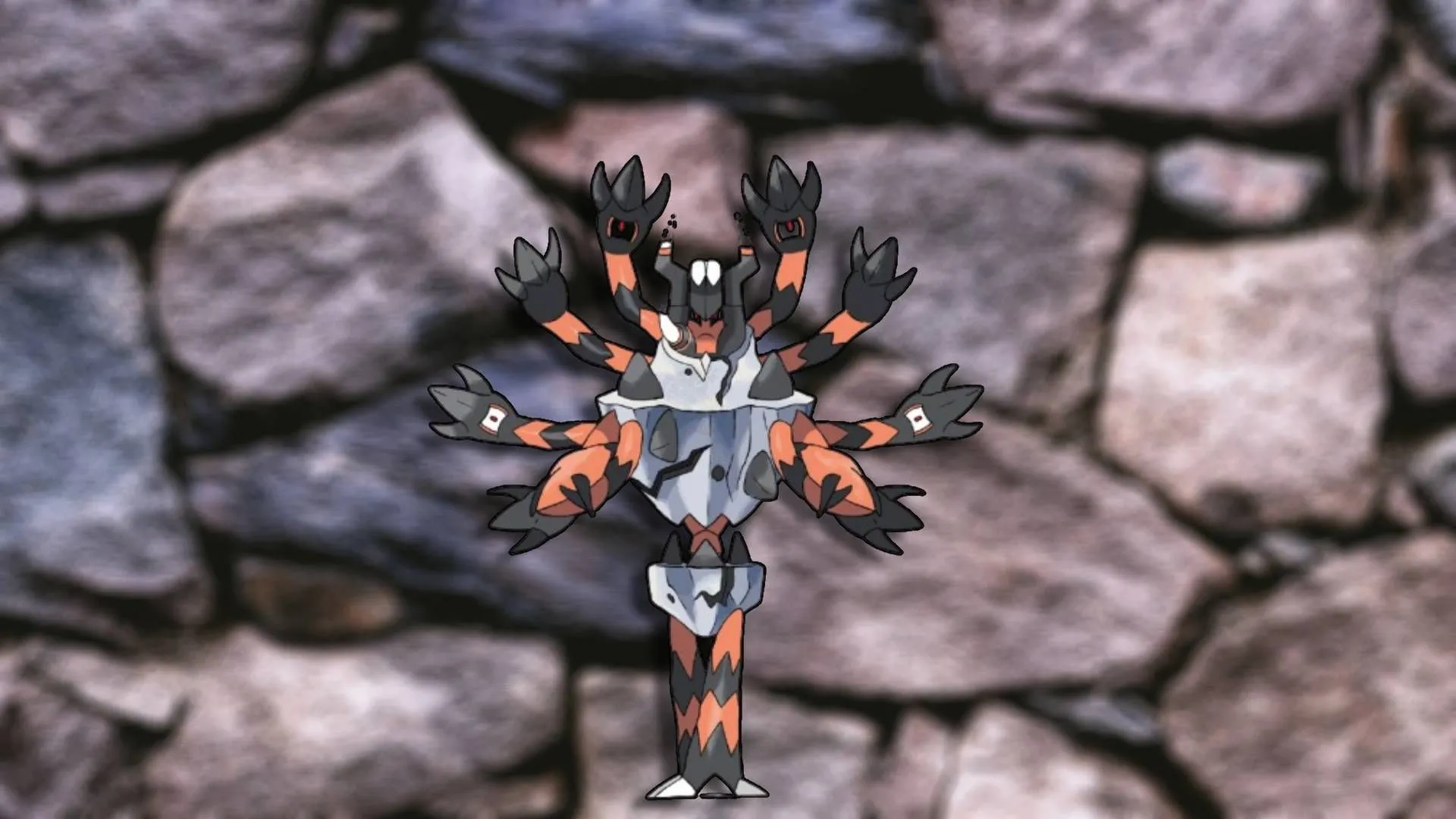 Mega Barbaracle trong Pokémon Legends: Z-A với nhiều chi nhánh tay và dáng tấn công áp đảo