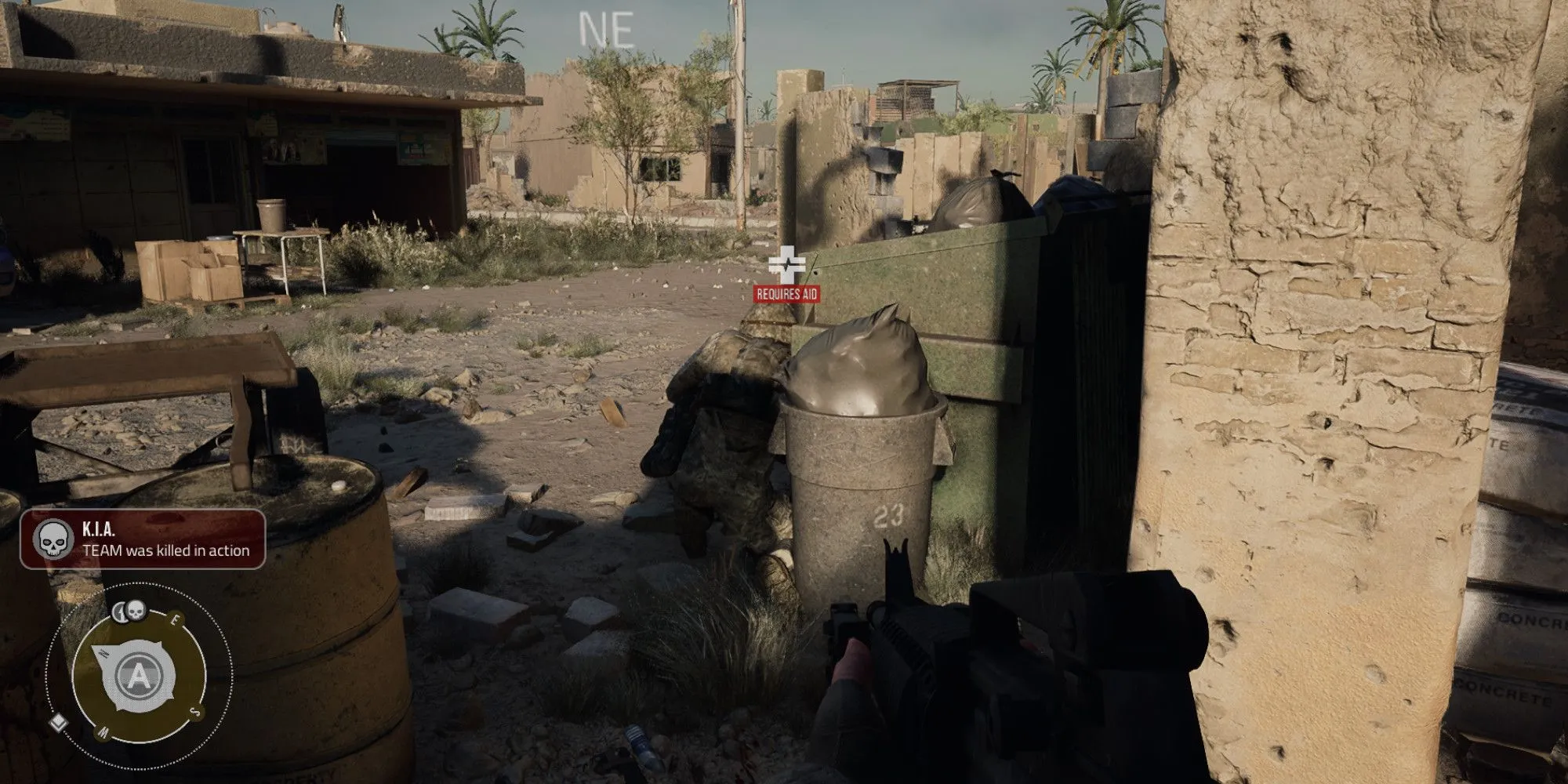 Người lính bị thương vẫn bắn ở Fallujah, cơ chế Wounded trong Six Days