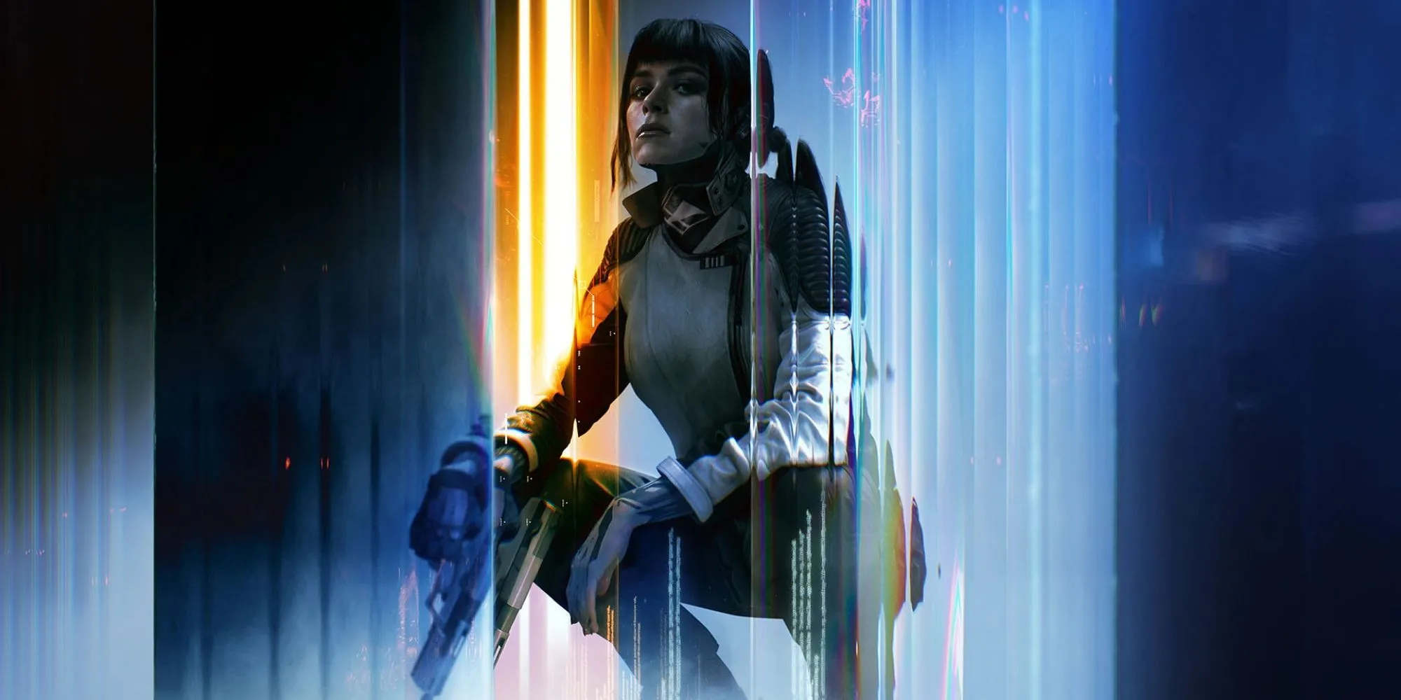 Nhân vật Call of Duty Black Ops 7 trên nền trừu tượng - hình ảnh beta trò chơi