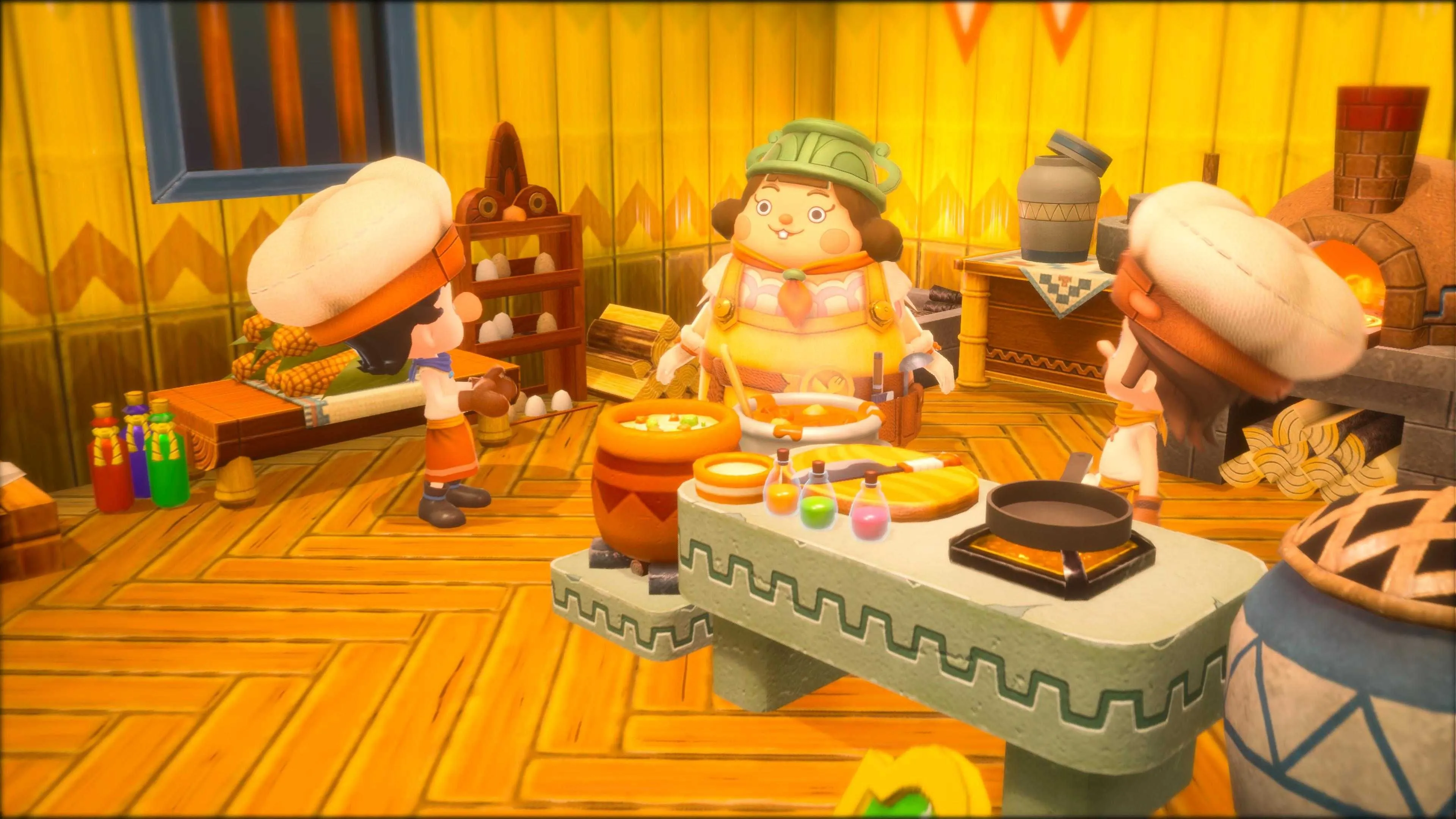 Nhân vật chế biến món ăn trong Fantasy Life trên 3DS