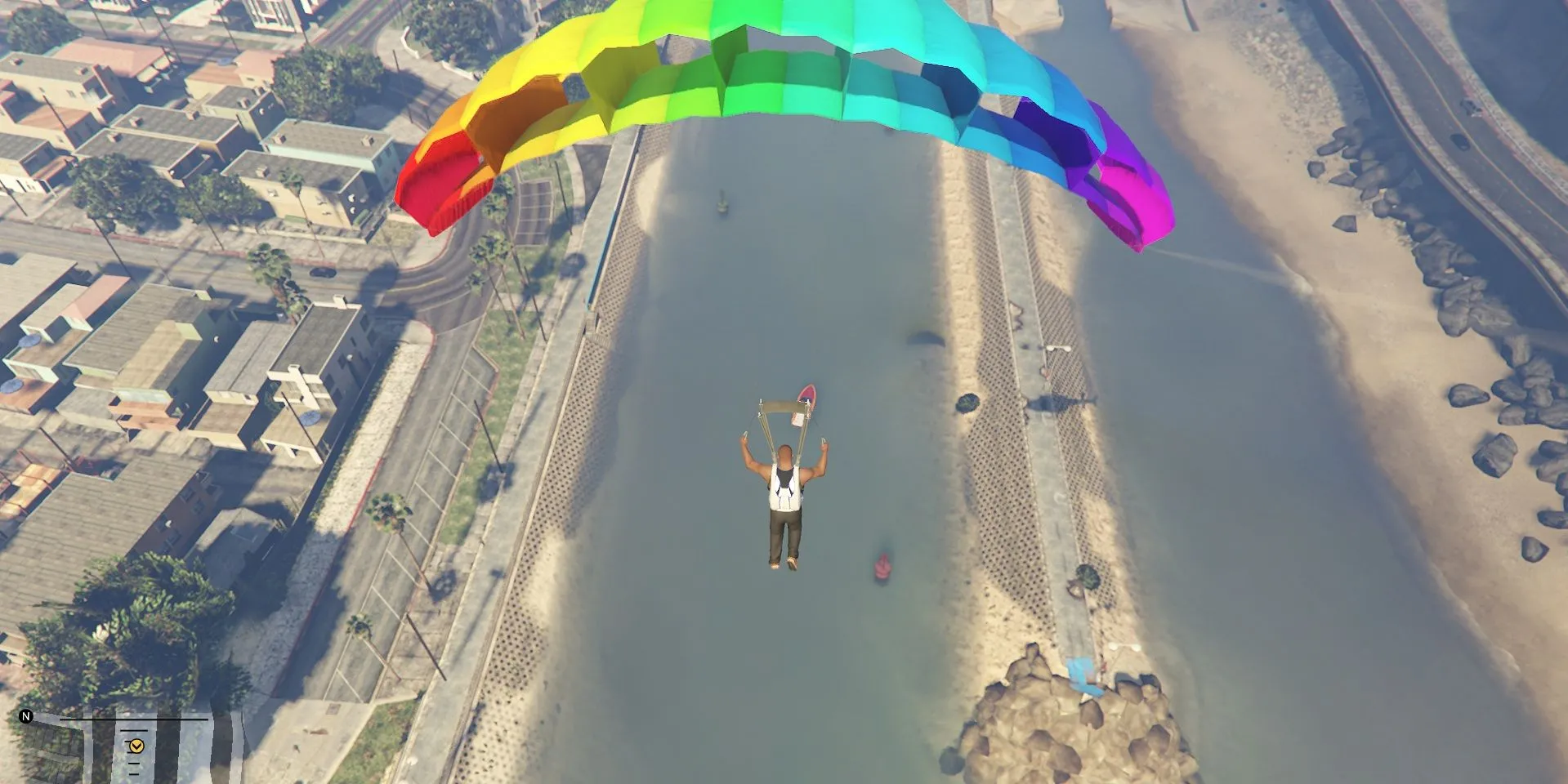 Nhảy dù và lướt qua Blain County — parachute trong GTA V