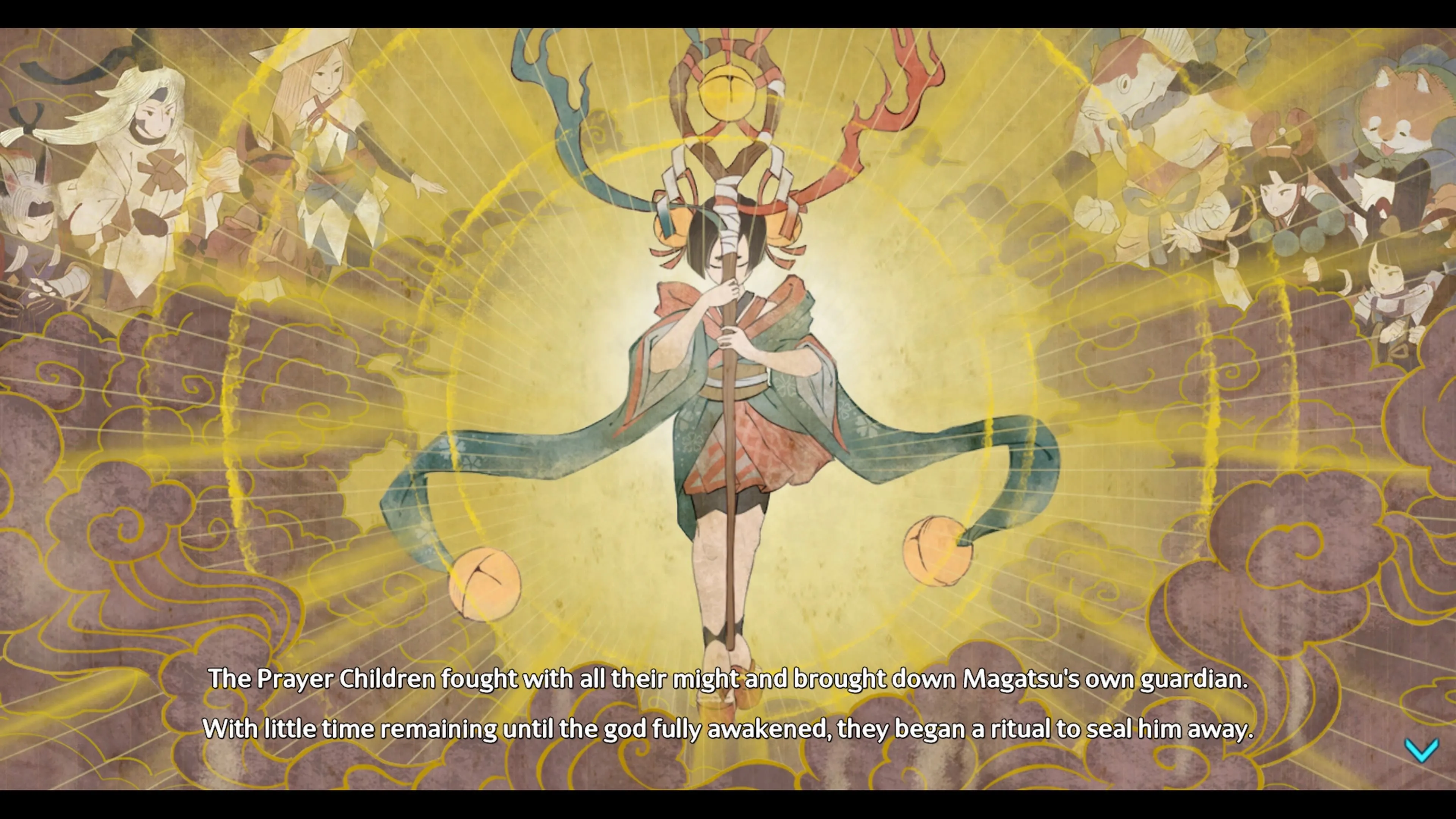 Những khoảnh khắc thời gian nhảy vọt trong làng hub của Towa, tạo hiệu ứng cảm xúc