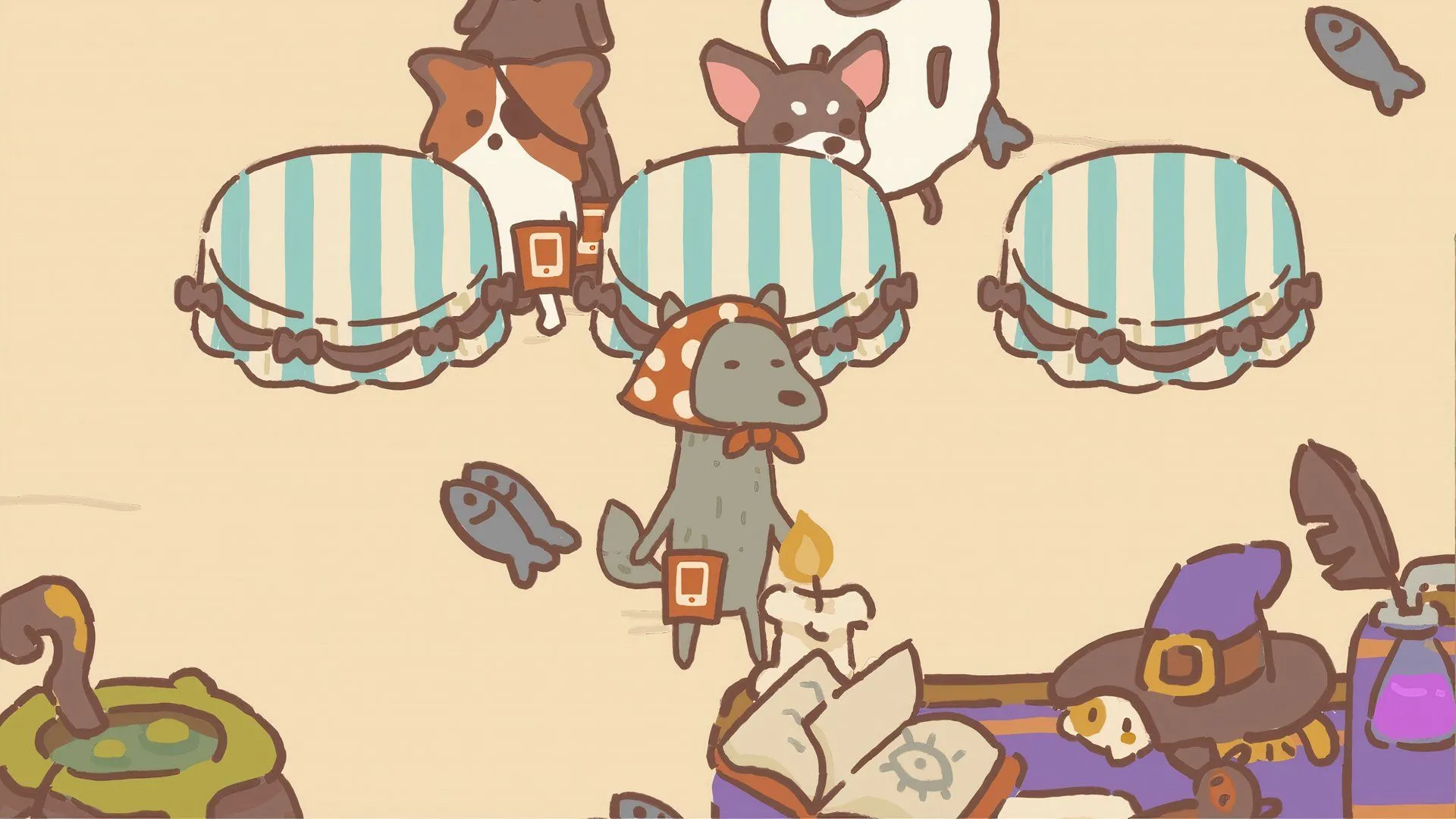 Nội thất dễ thương trong Animal Restaurant trên mobile