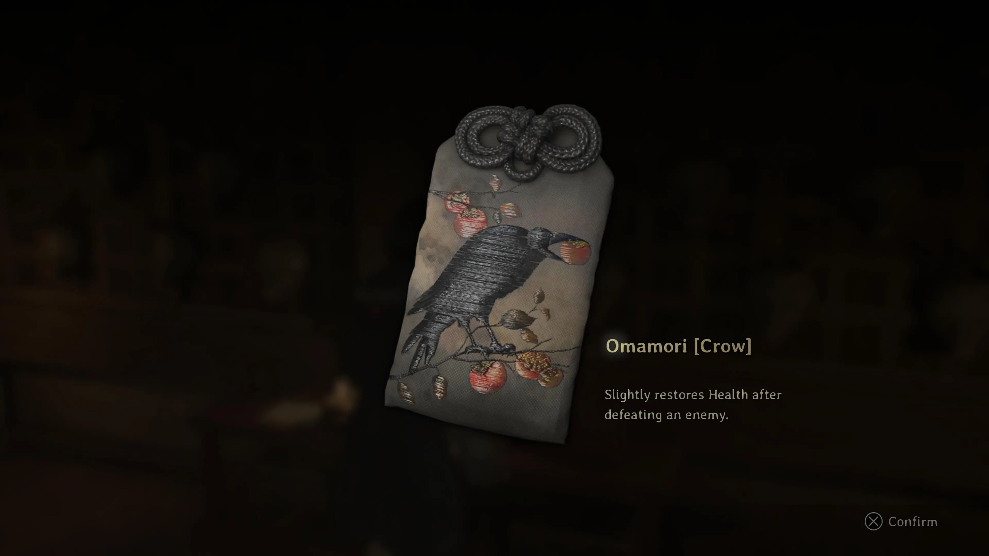 Omamori Crow — hồi máu khi tiêu diệt kẻ địch trong Silent Hill f