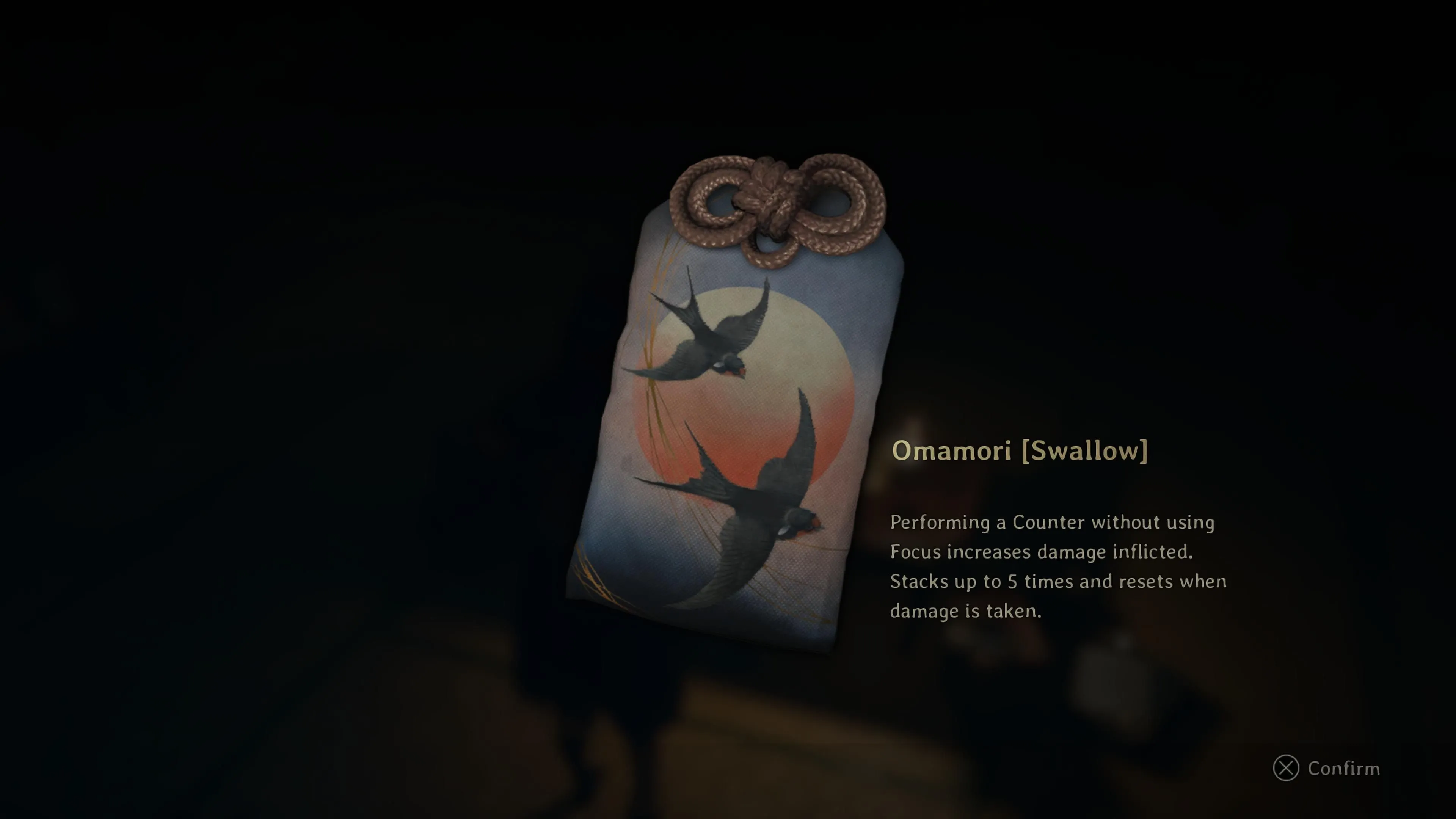 Omamori Swallow — tăng sát thương sau counter trong Silent Hill f