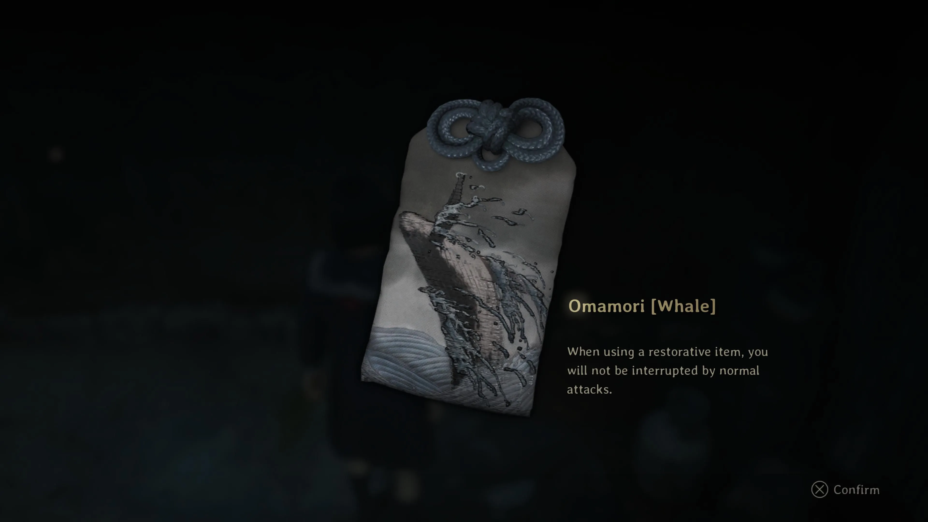 Omamori Whale — bảo vệ khi sử dụng vật phẩm hồi phục trong Silent Hill f