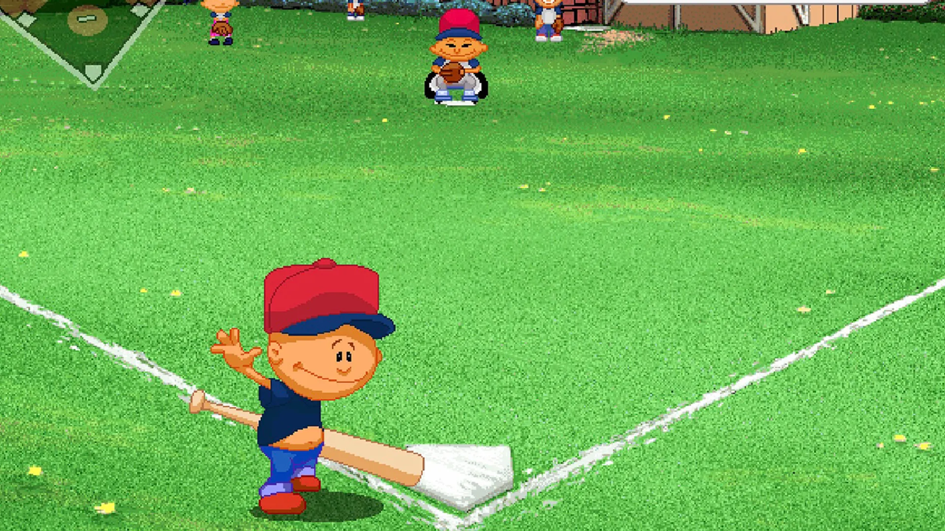Pablo Sanchez steps up to the plate in Backyard Baseball