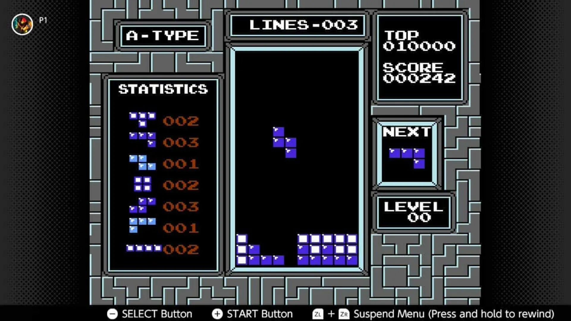 Phiên bản NES của Tetris trên Nintendo Switch Online, minh họa độ phổ biến liên thế hệ