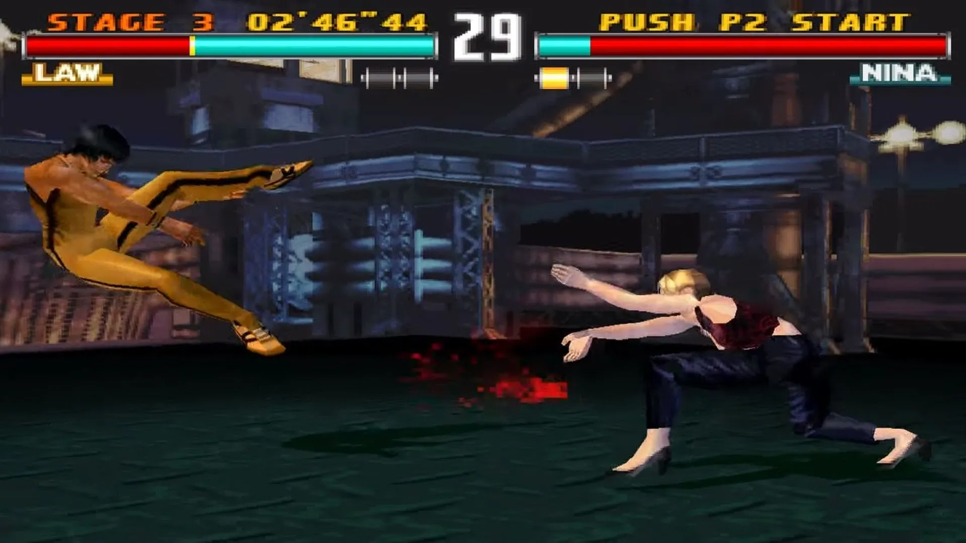 Poster Tekken 3 với nhân vật huyền thoại trên nền màu tối, ám chỉ bước nhảy vọt của series vào cuối thập niên 90