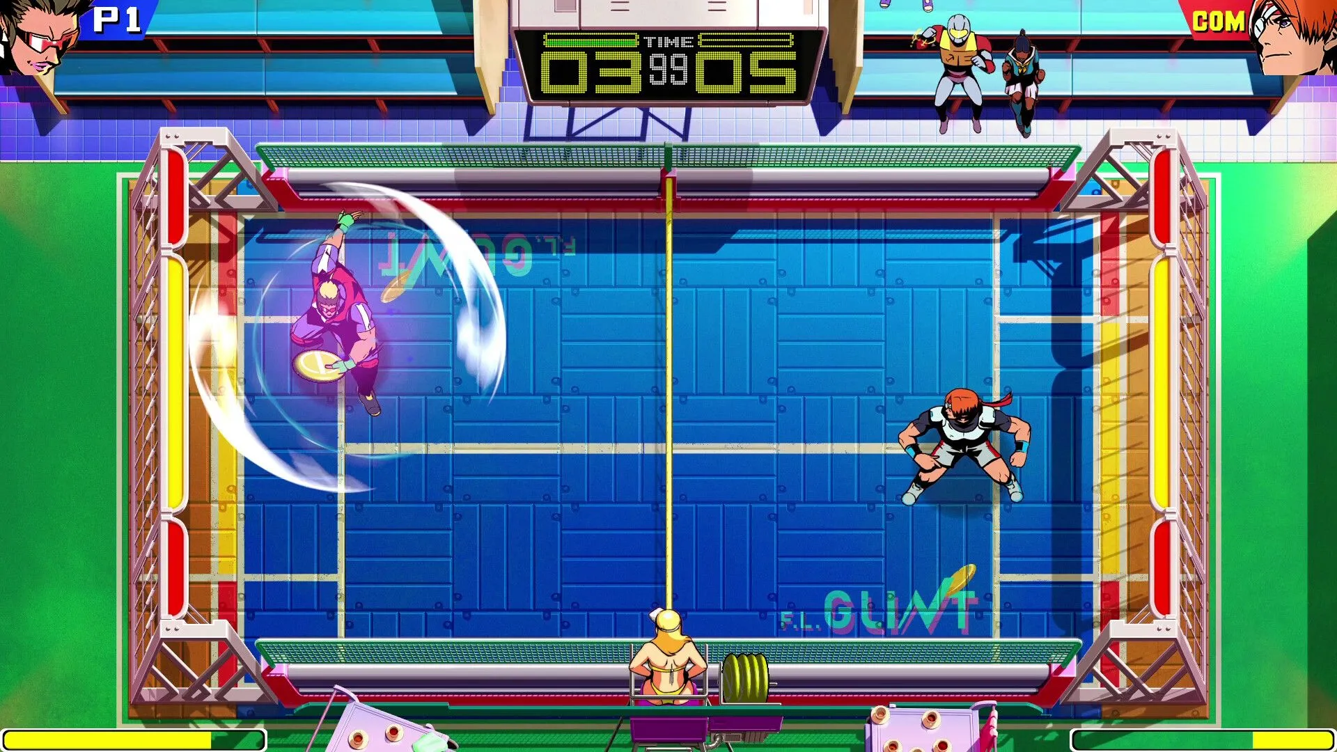 Poster Windjammers 2 thể hiện phong cách đồ họa arcade và đối kháng đĩa bay cạnh tranh