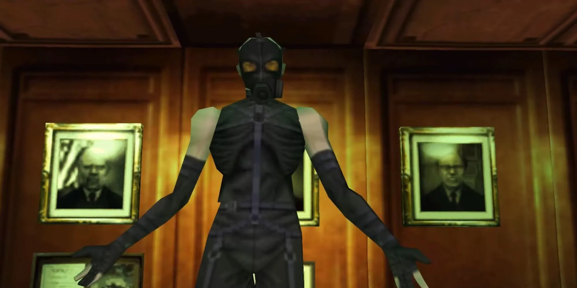 Psycho Mantis nhìn thẳng vào người chơi trong một phân đoạn nổi tiếng của Metal Gear Solid