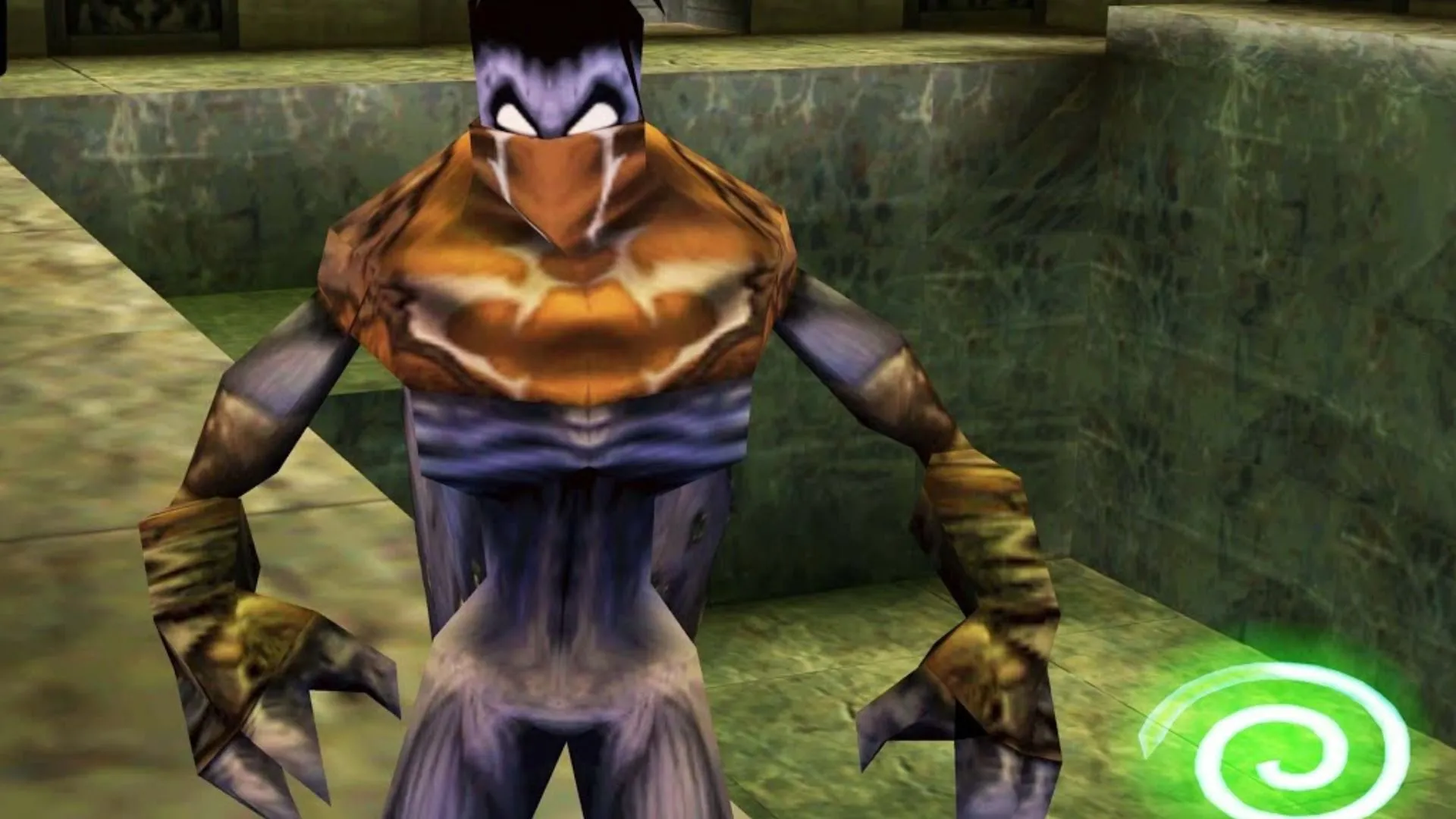 Raziel trong Legacy of Kain: Soul Reaver thể hiện phong cách gothic và môi trường tương tác