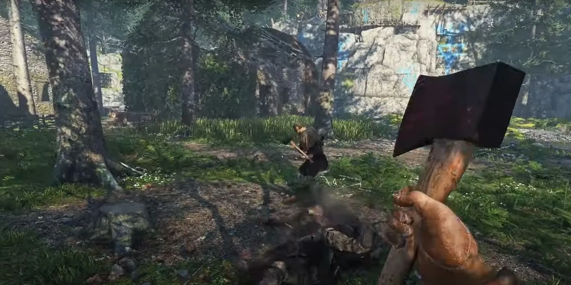 Rìu lớn Axe gây sát thương cao, cần độ chính xác trong Atomfall